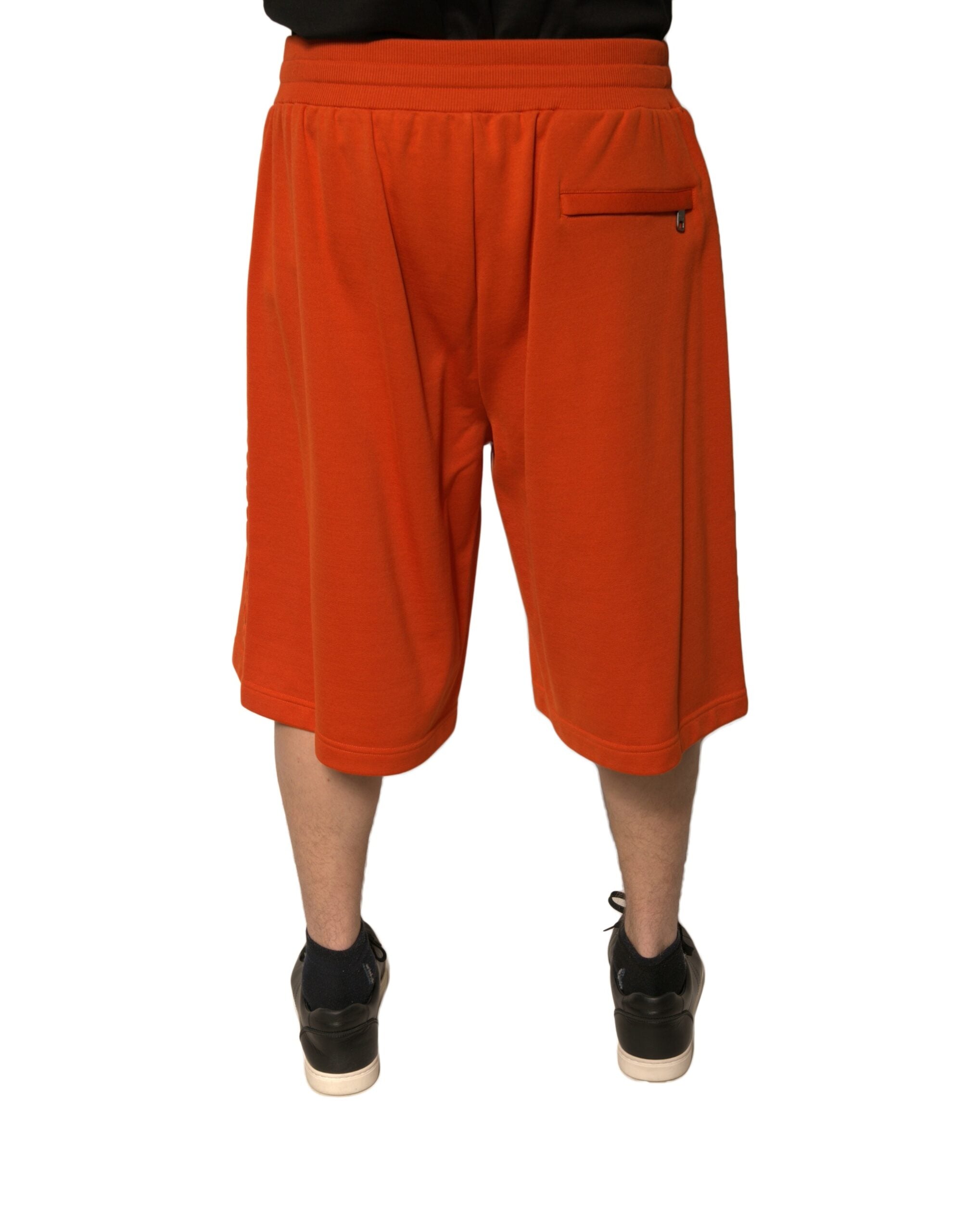 Dolce & Gabbana Orange Cotton Blend Men Bermuda Men's Shorts (Pre-Owned)
