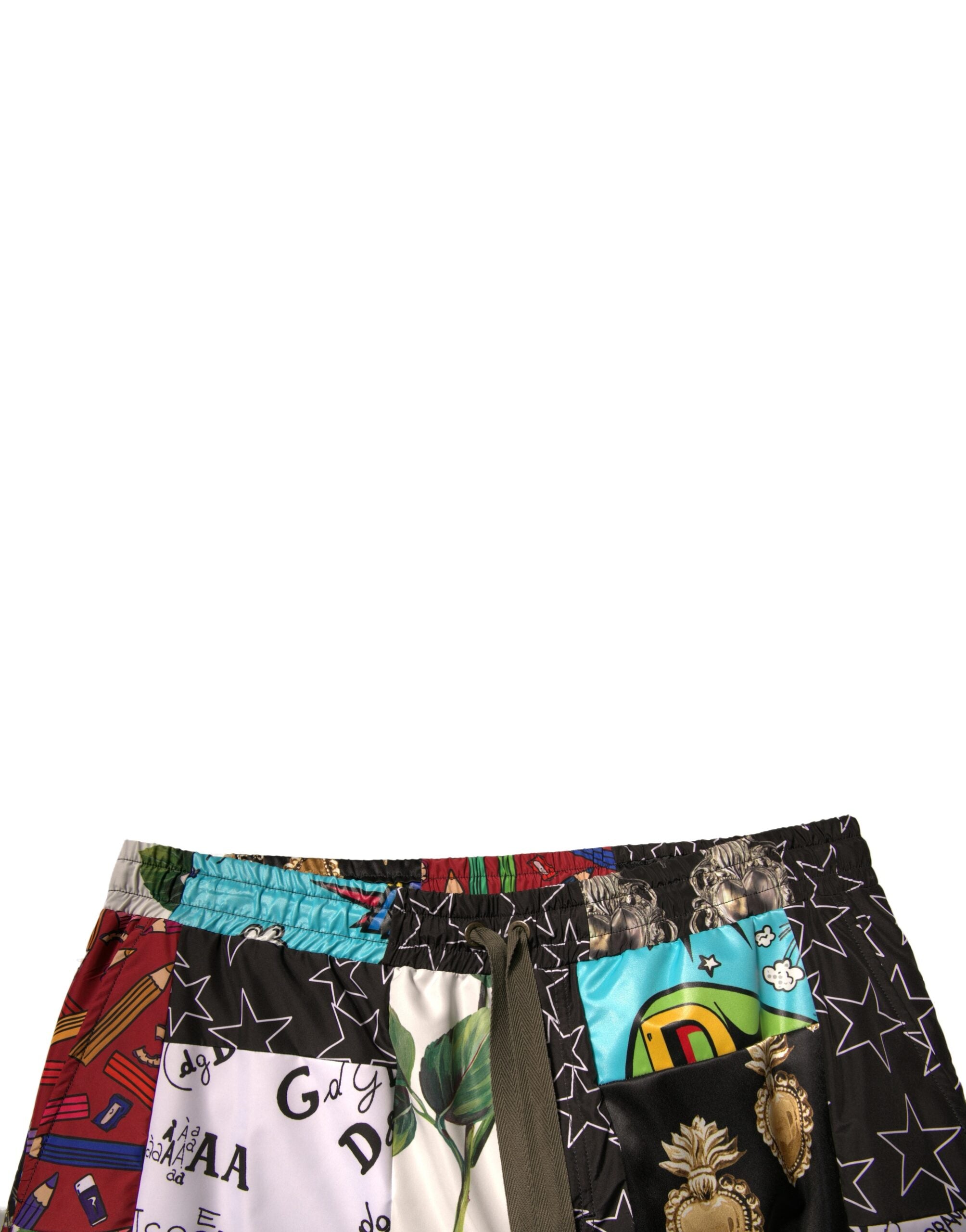 Dolce & Gabbana Multicolor Patchwork Cargo Bermuda Men's Shorts