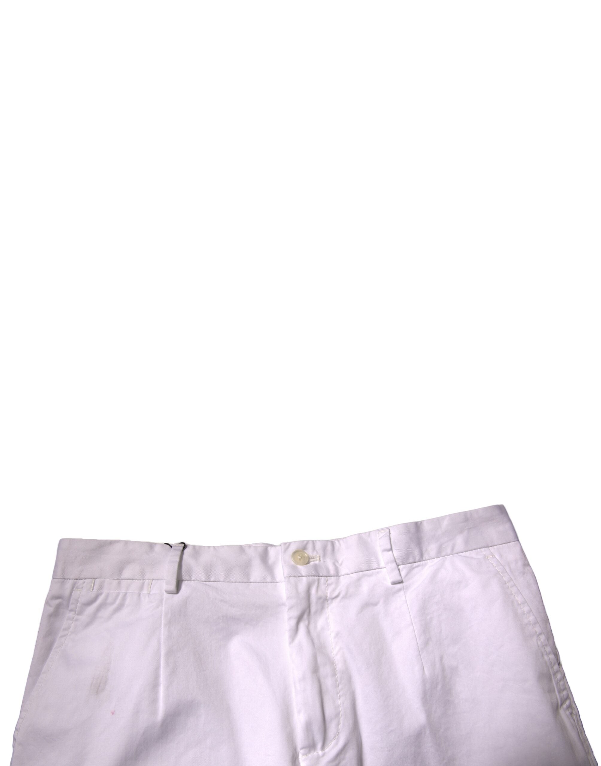 Dolce & Gabbana White Chinos Cotton Stretch Casual Men's Shorts (Pre-Owned)