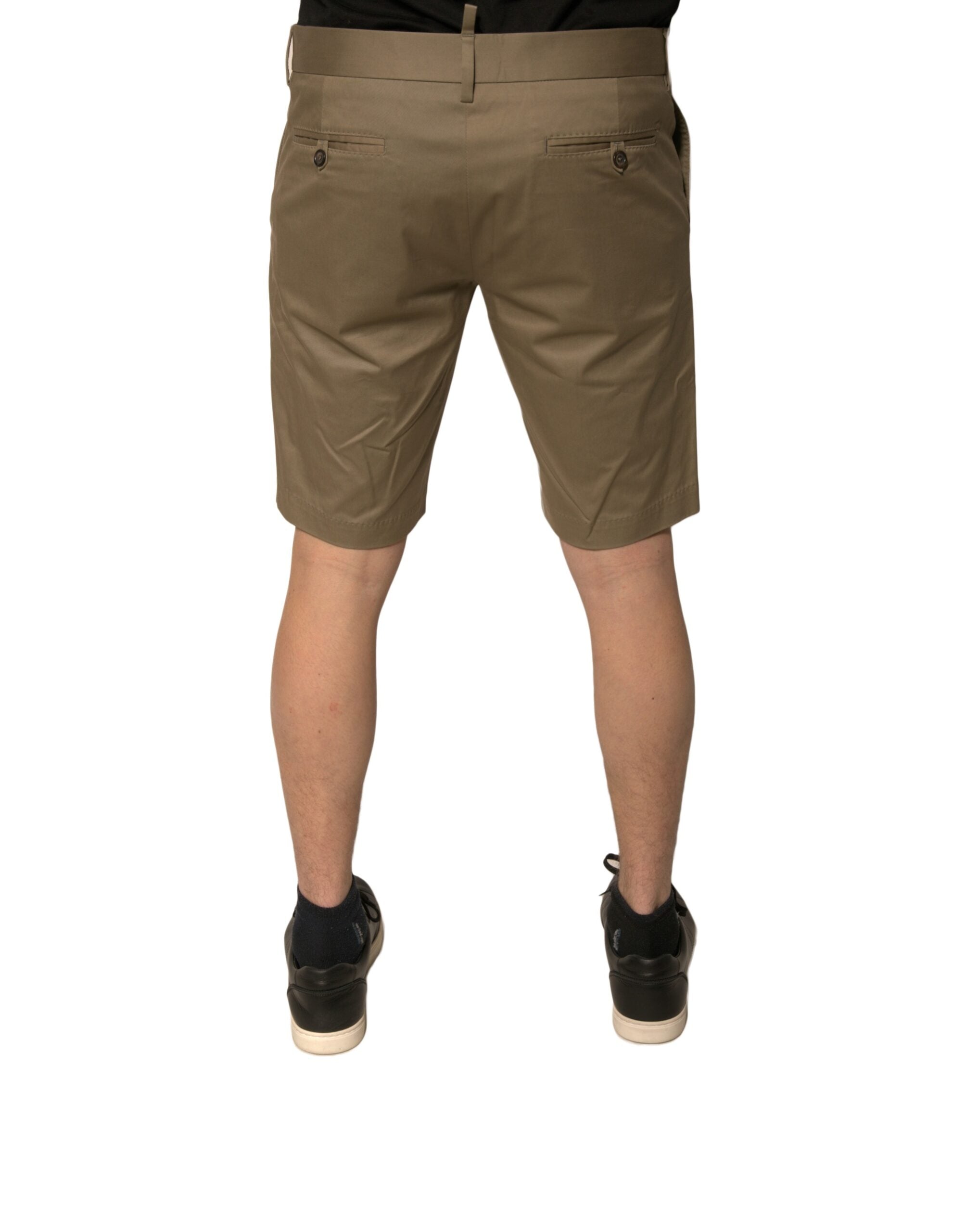 Dolce & Gabbana Brown Chino Cotton Stretch Casual Men's Shorts
