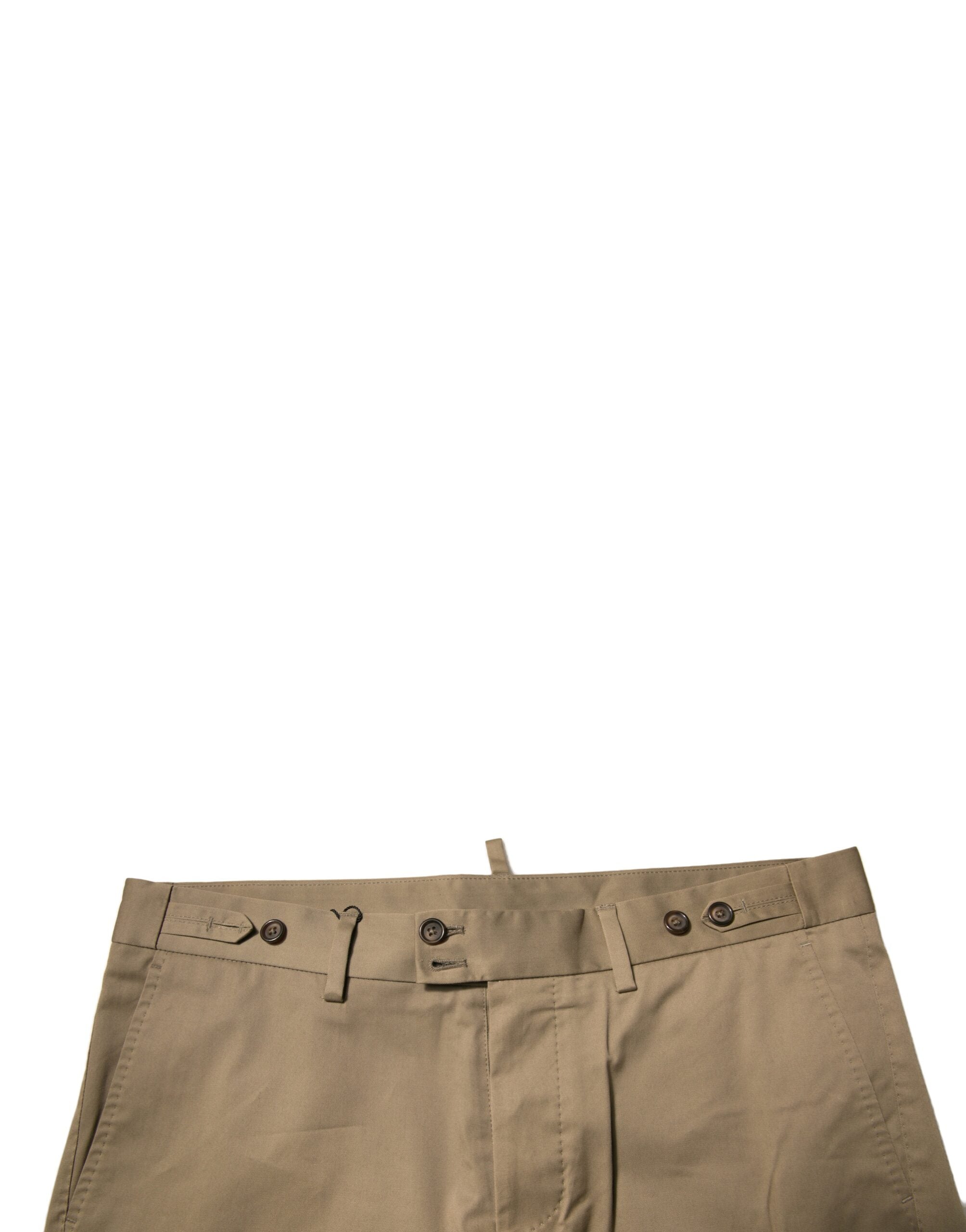 Dolce & Gabbana Brown Chino Cotton Stretch Casual Men's Shorts