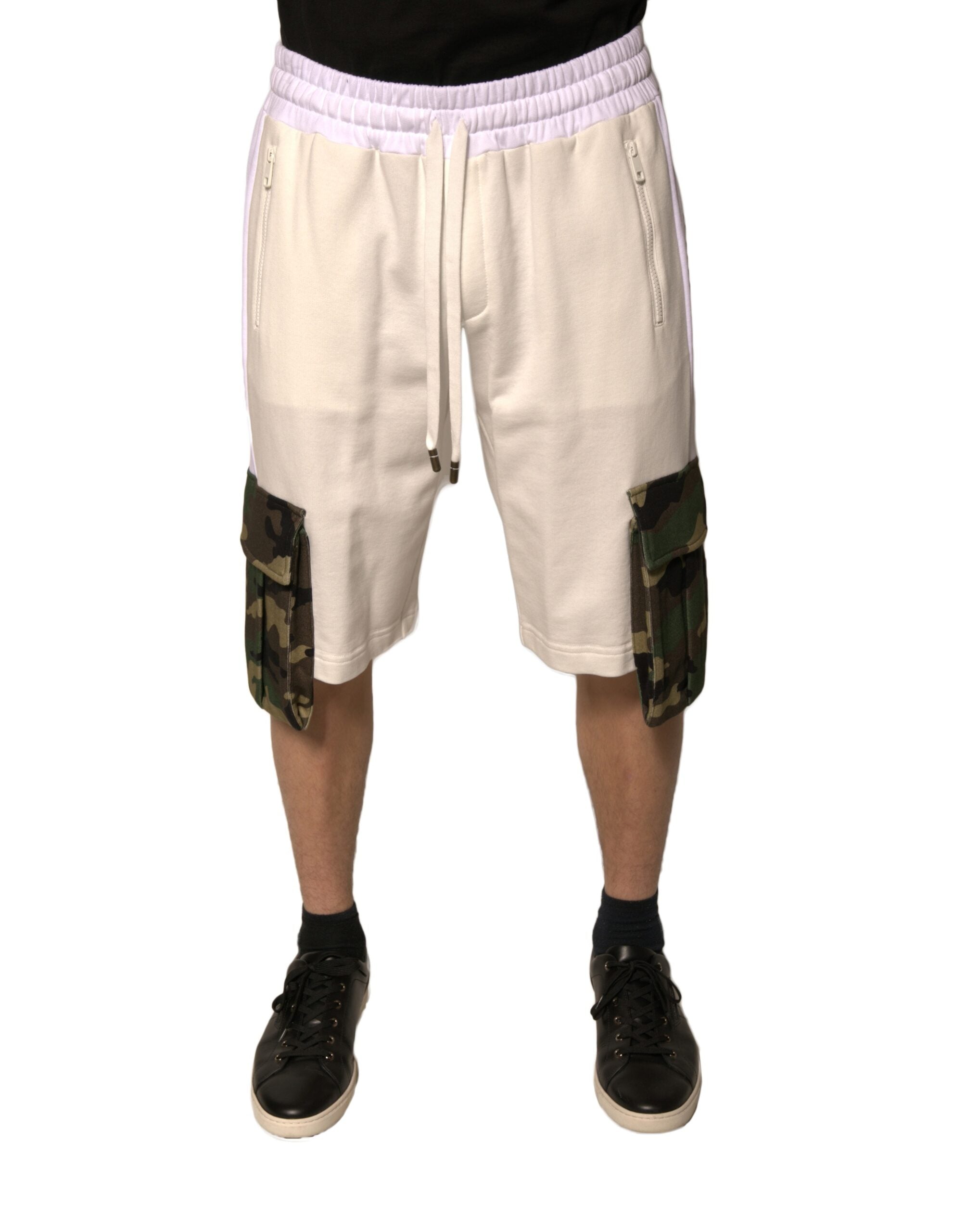 Dolce & Gabbana Beige Cotton Men Casual Cargo Bermuda Men's Shorts