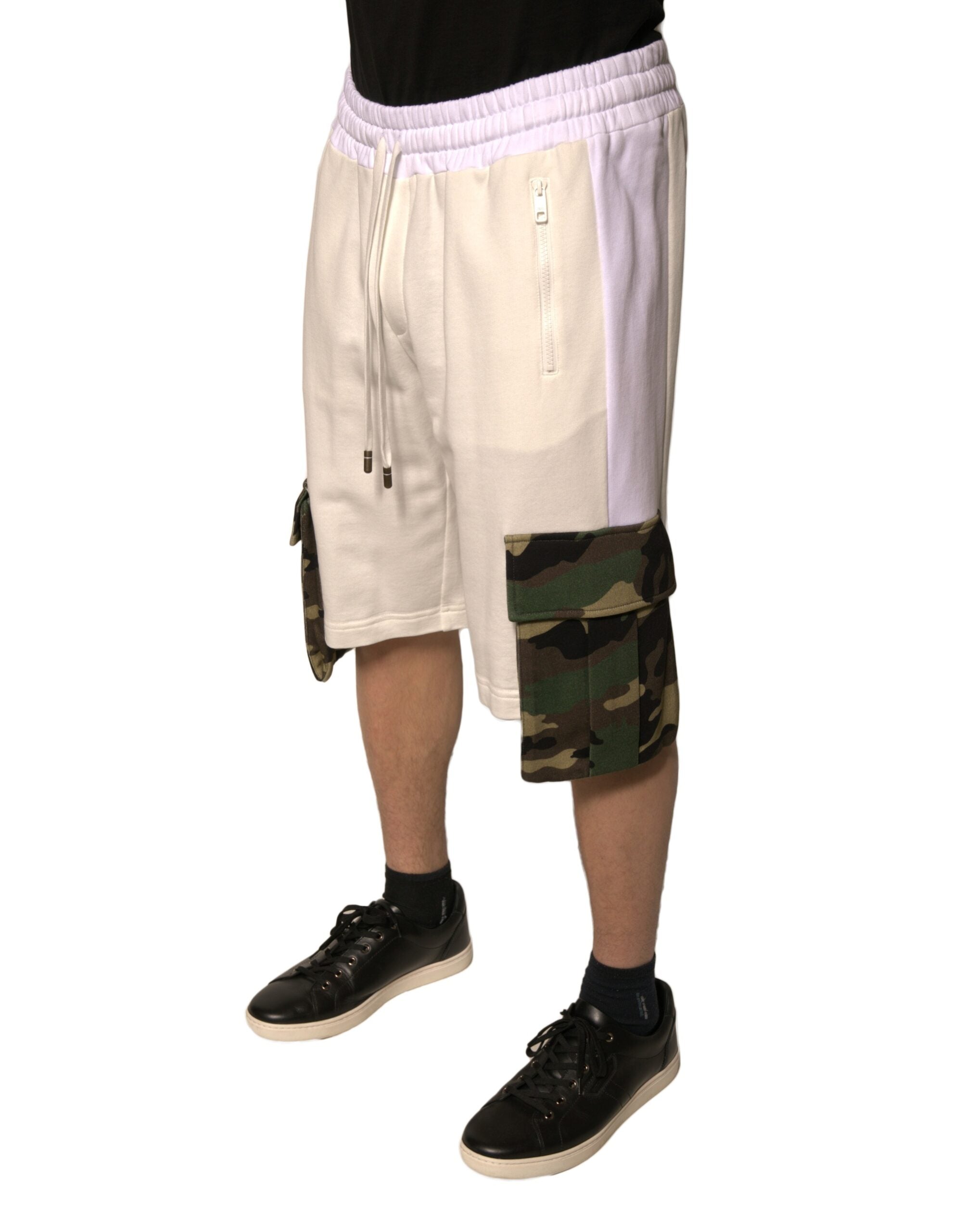 Dolce & Gabbana Beige Cotton Men Casual Cargo Bermuda Men's Shorts