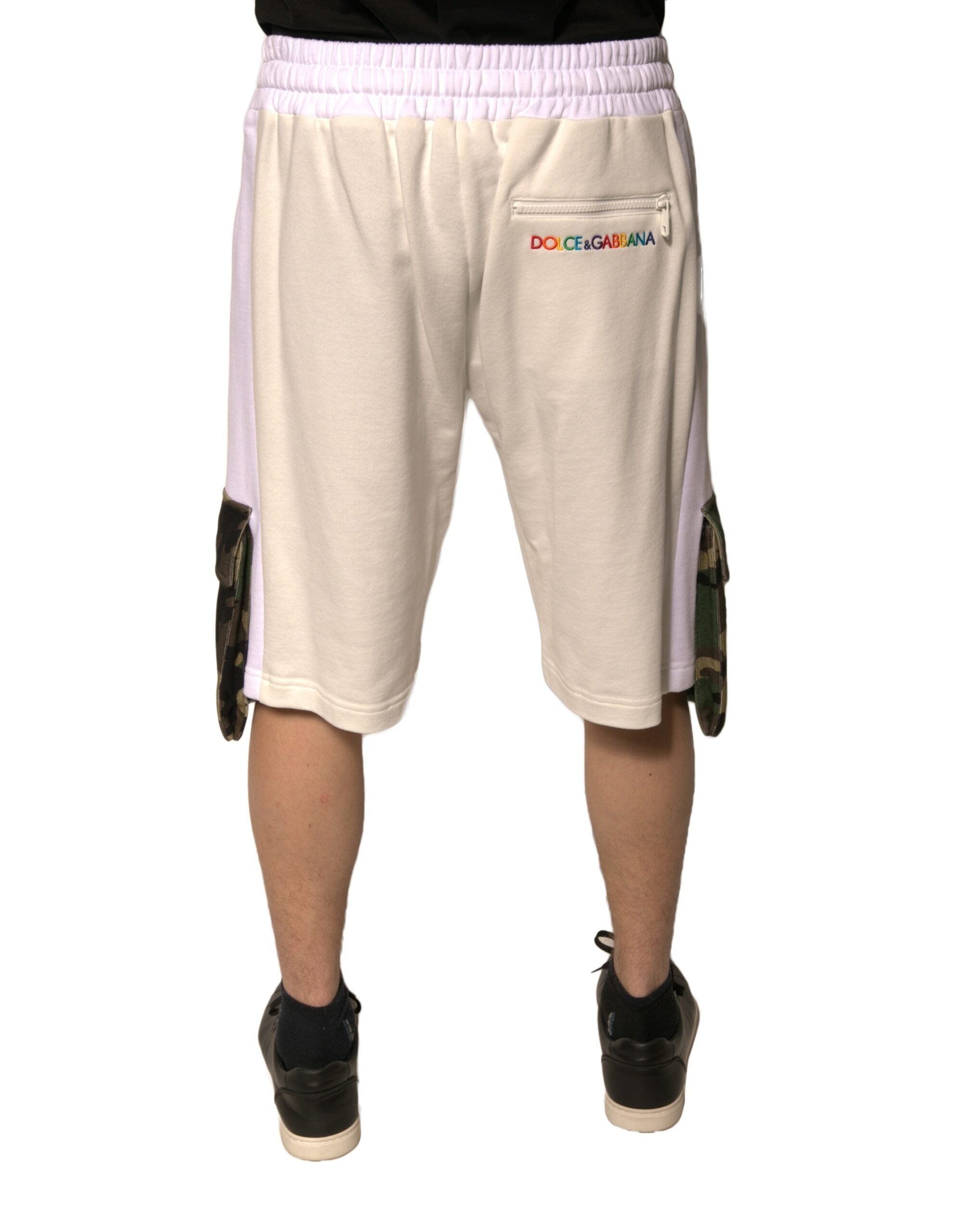 Dolce & Gabbana Beige Cotton Men Casual Cargo Bermuda Men's Shorts
