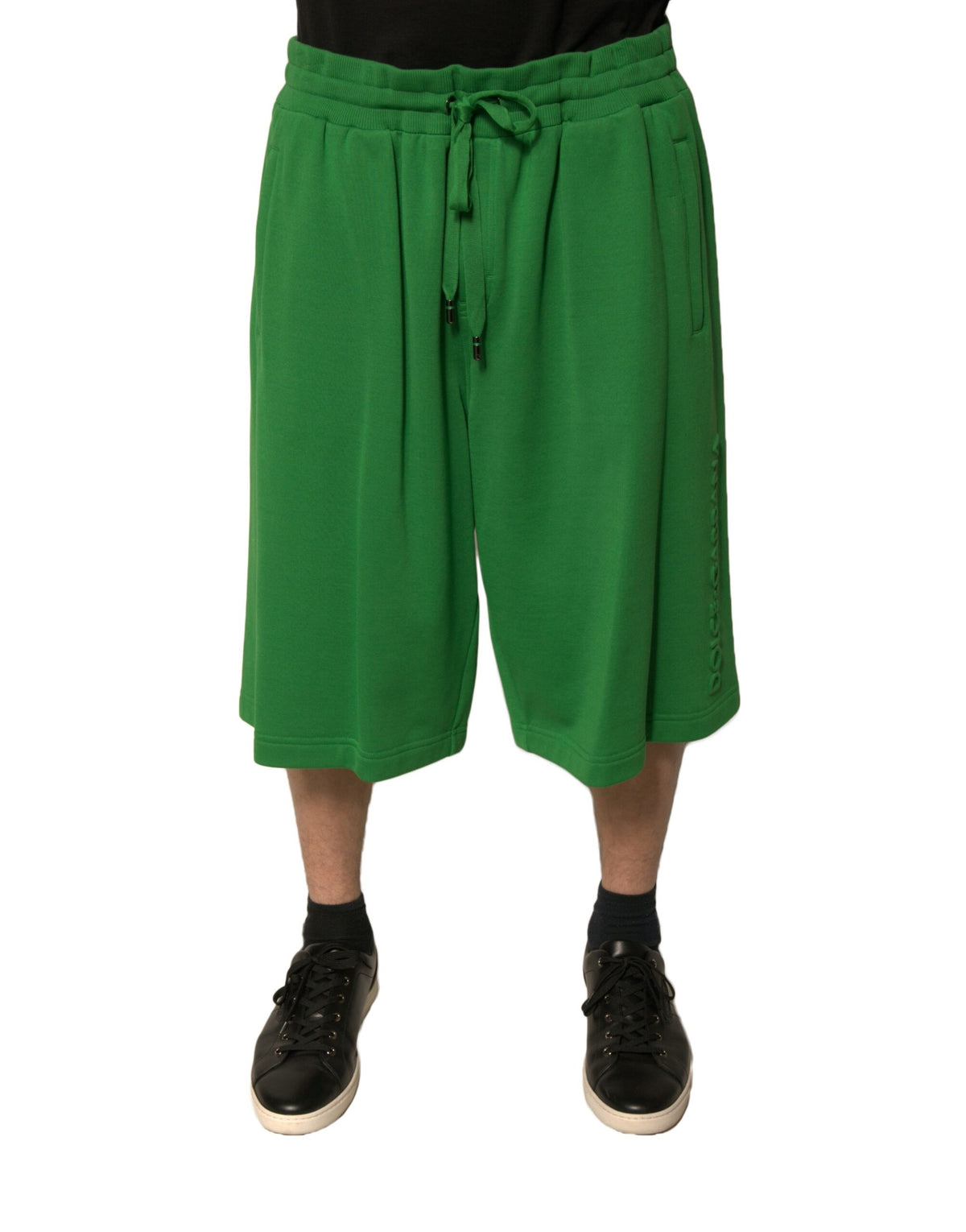 Dolce & Gabbana Green Cotton Blend Men Bermuda Men's Shorts