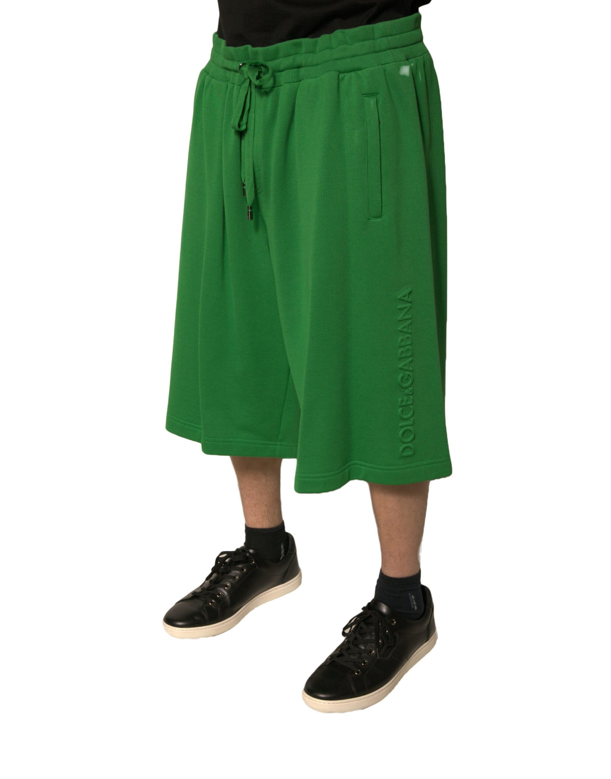 Dolce & Gabbana Green Cotton Blend Men Bermuda Men's Shorts