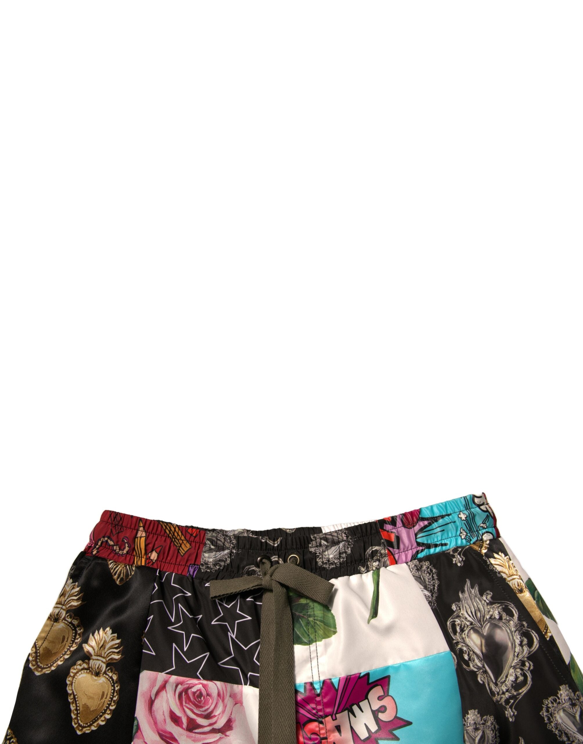 Dolce & Gabbana Multicolor Patchwork Cargo Bermuda Men's Shorts