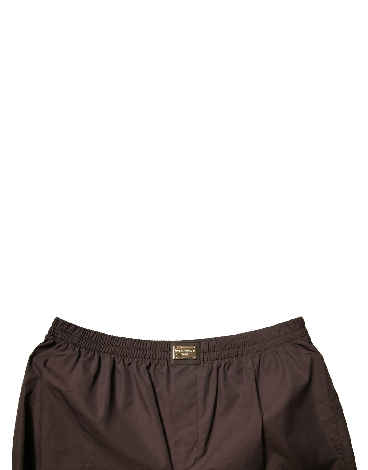 Dolce & Gabbana Brown Cotton Blend Men Mid Waist Men's Shorts