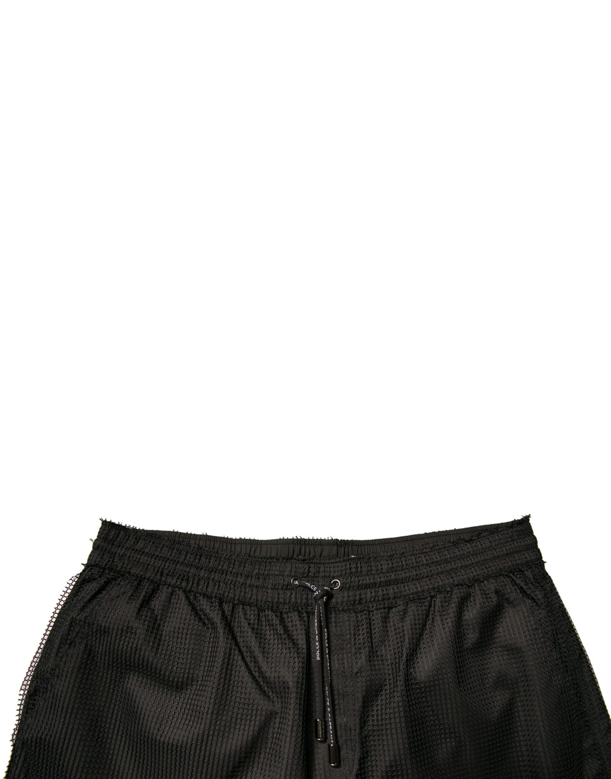 Dolce & Gabbana Black Polyester Jersey Mid Waist Men's Shorts