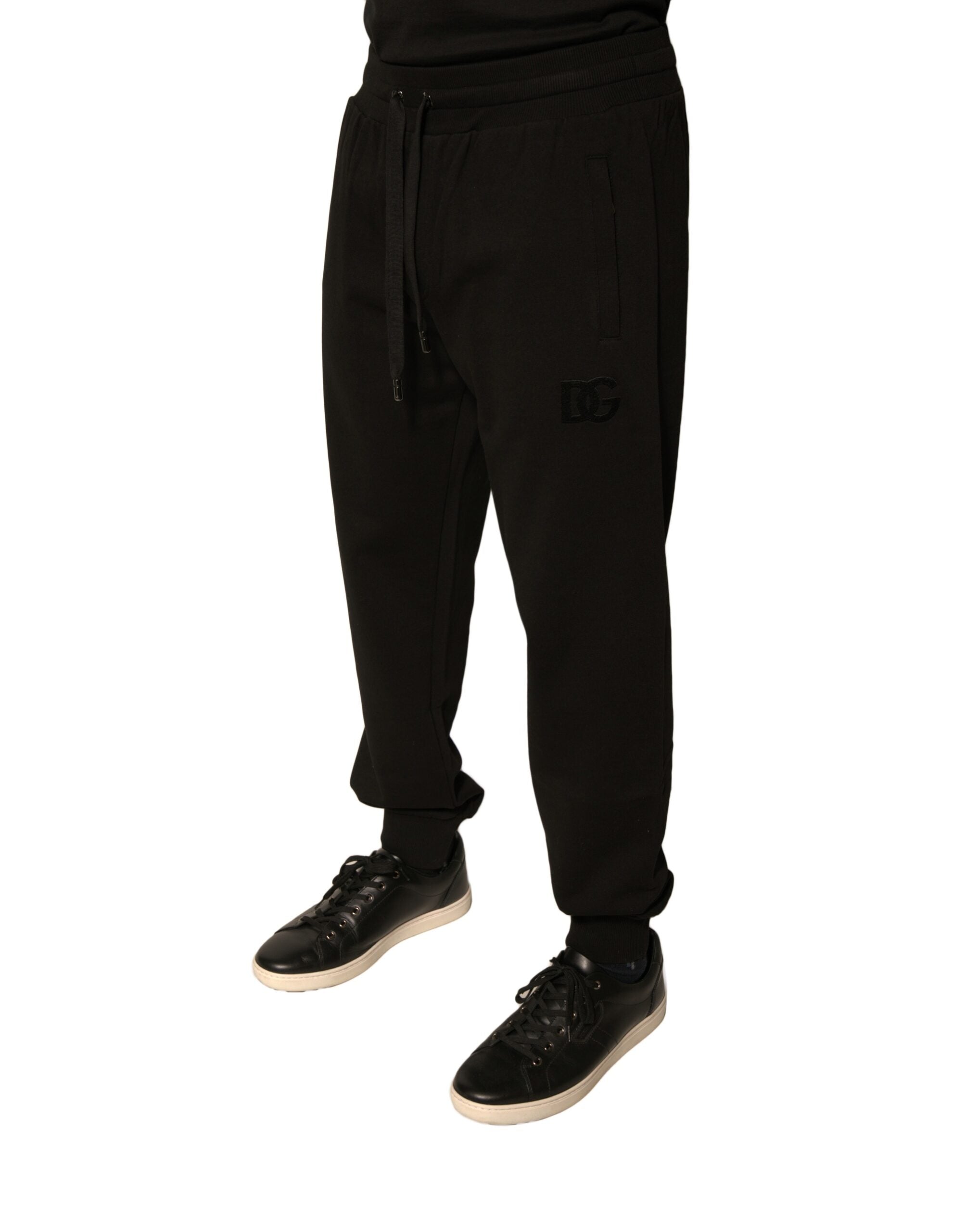 Dolce & Gabbana Black Cotton Jogger Men SweatMen's Men's Pants