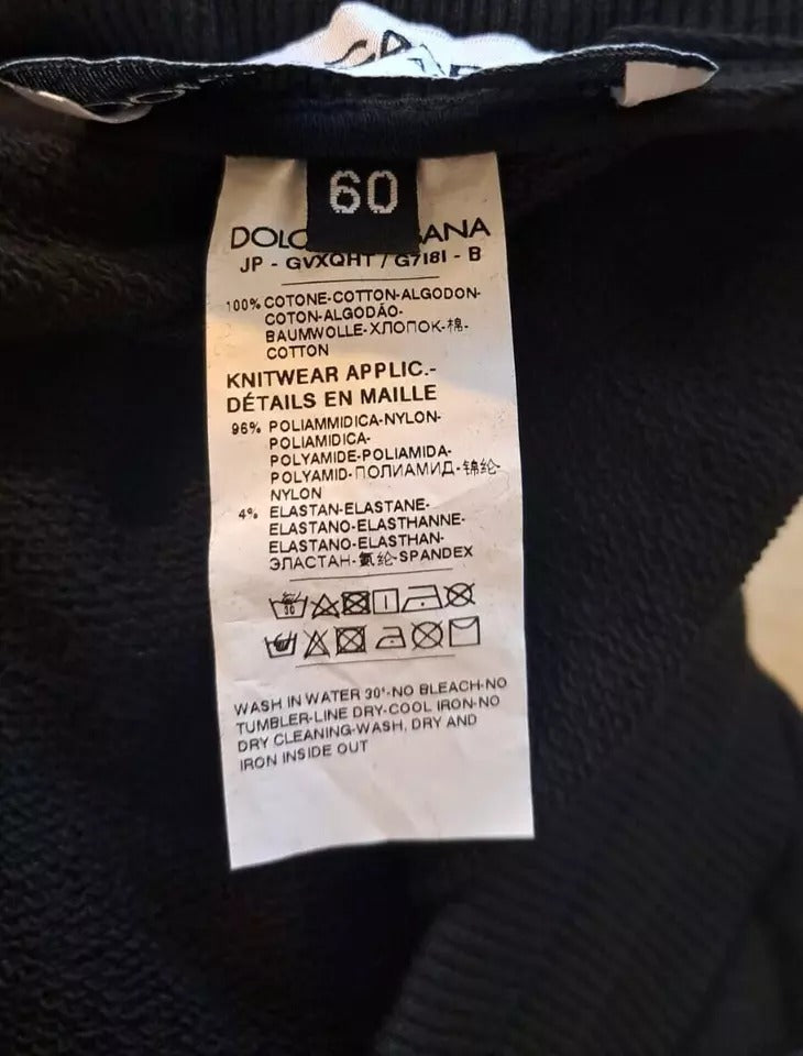 Dolce & Gabbana Black Cotton Jogger Men SweatMen's Men's Pants