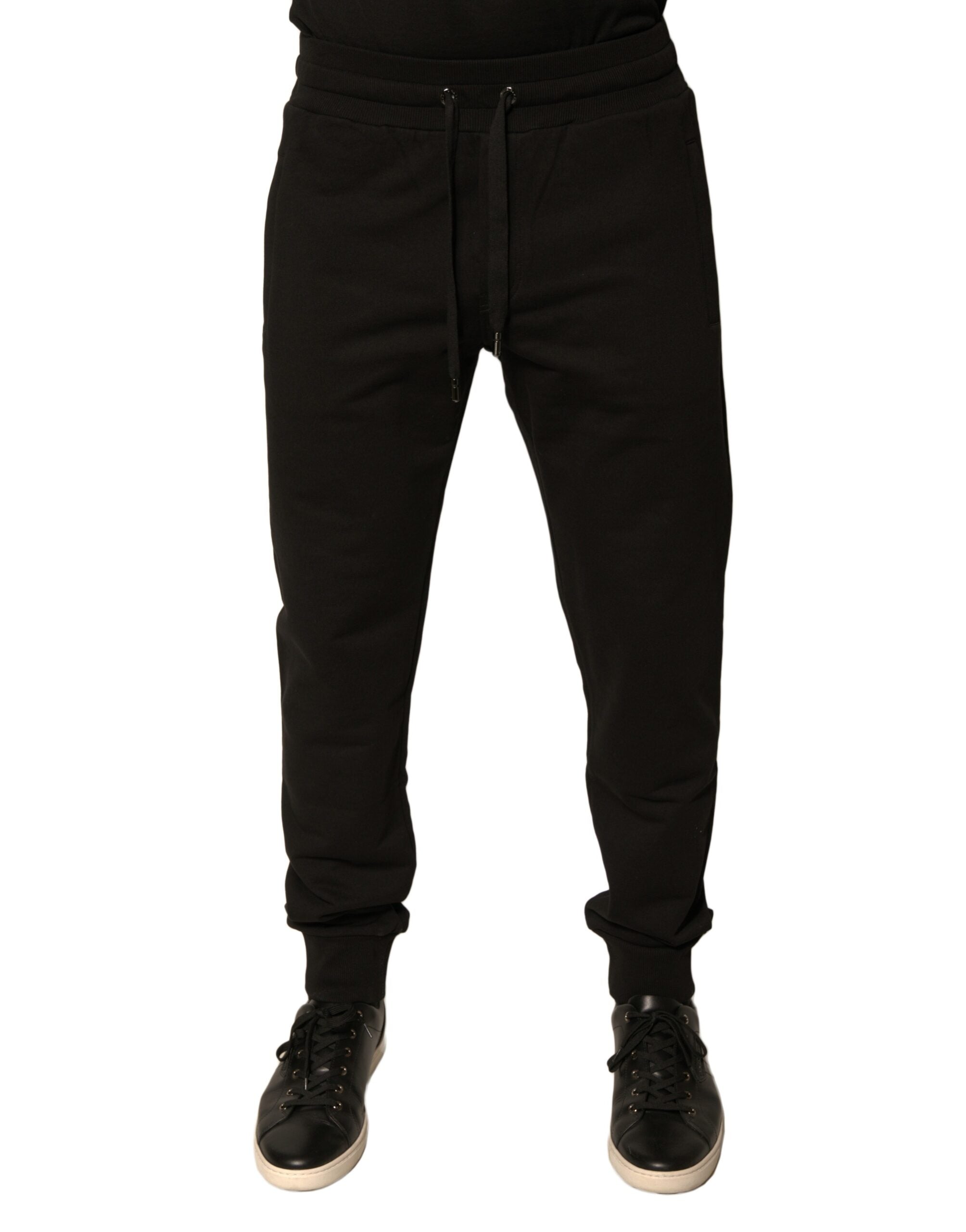 Dolce & Gabbana Black Cotton Jogger Men SweatMen's Men's Pants