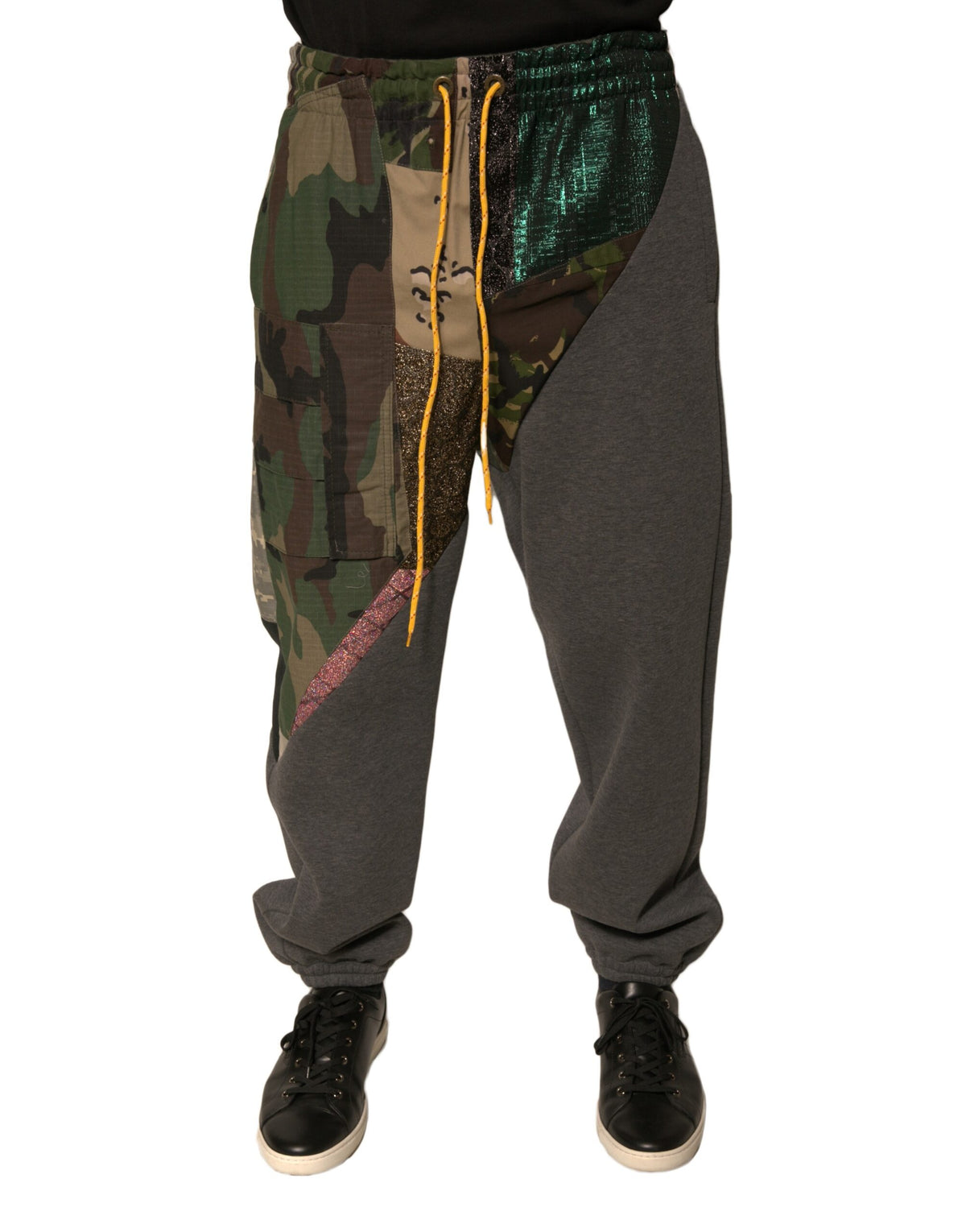 Dolce & Gabbana Multicolor Patchwork Cotton Jogger SweatMen's Men's Pants