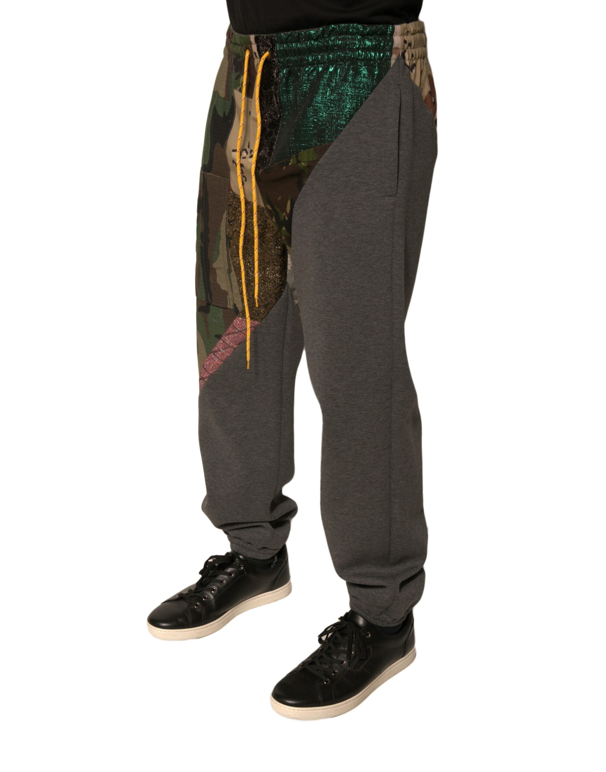 Dolce & Gabbana Multicolor Patchwork Cotton Jogger SweatMen's Men's Pants