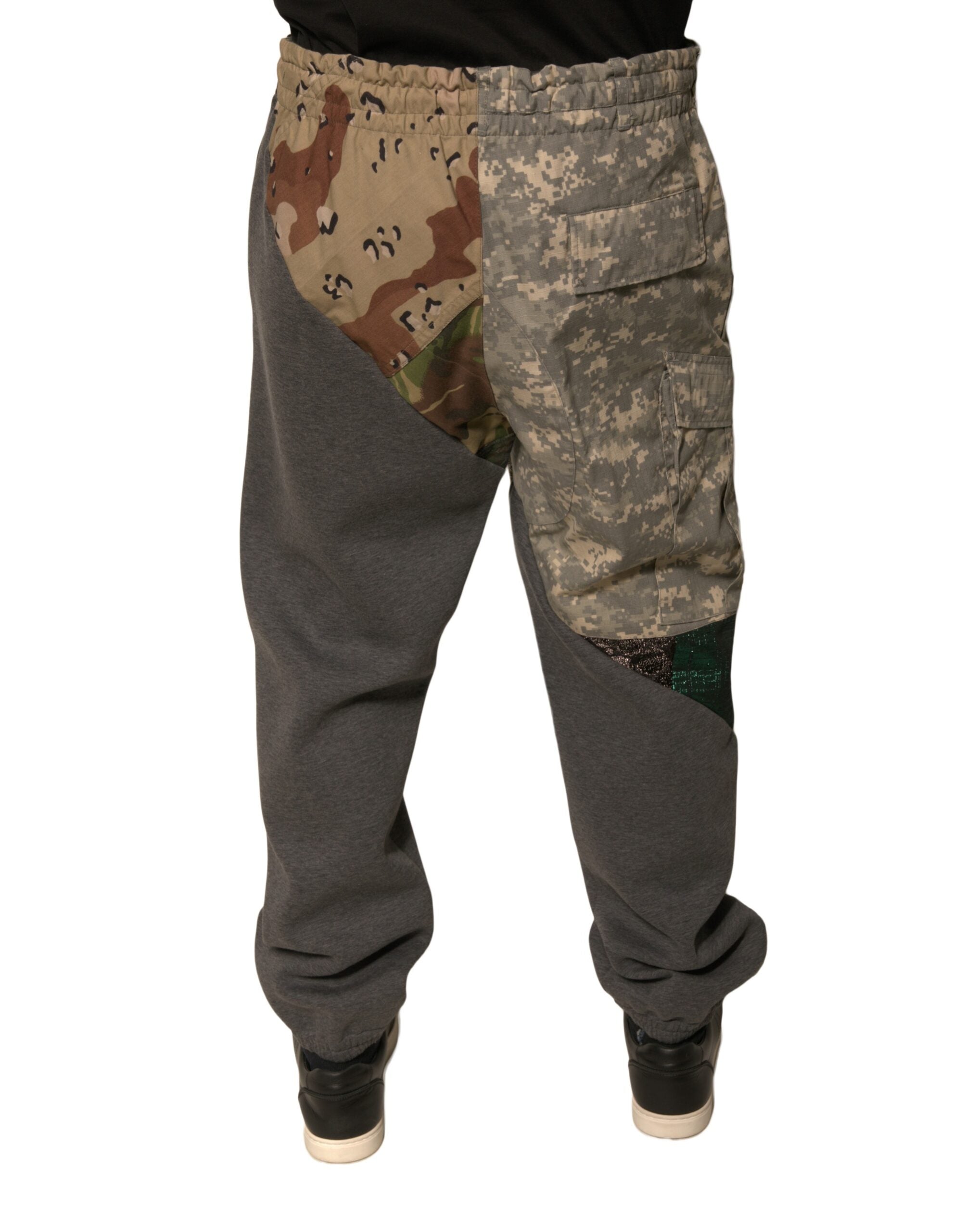 Dolce & Gabbana Multicolor Patchwork Cotton Jogger SweatMen's Men's Pants