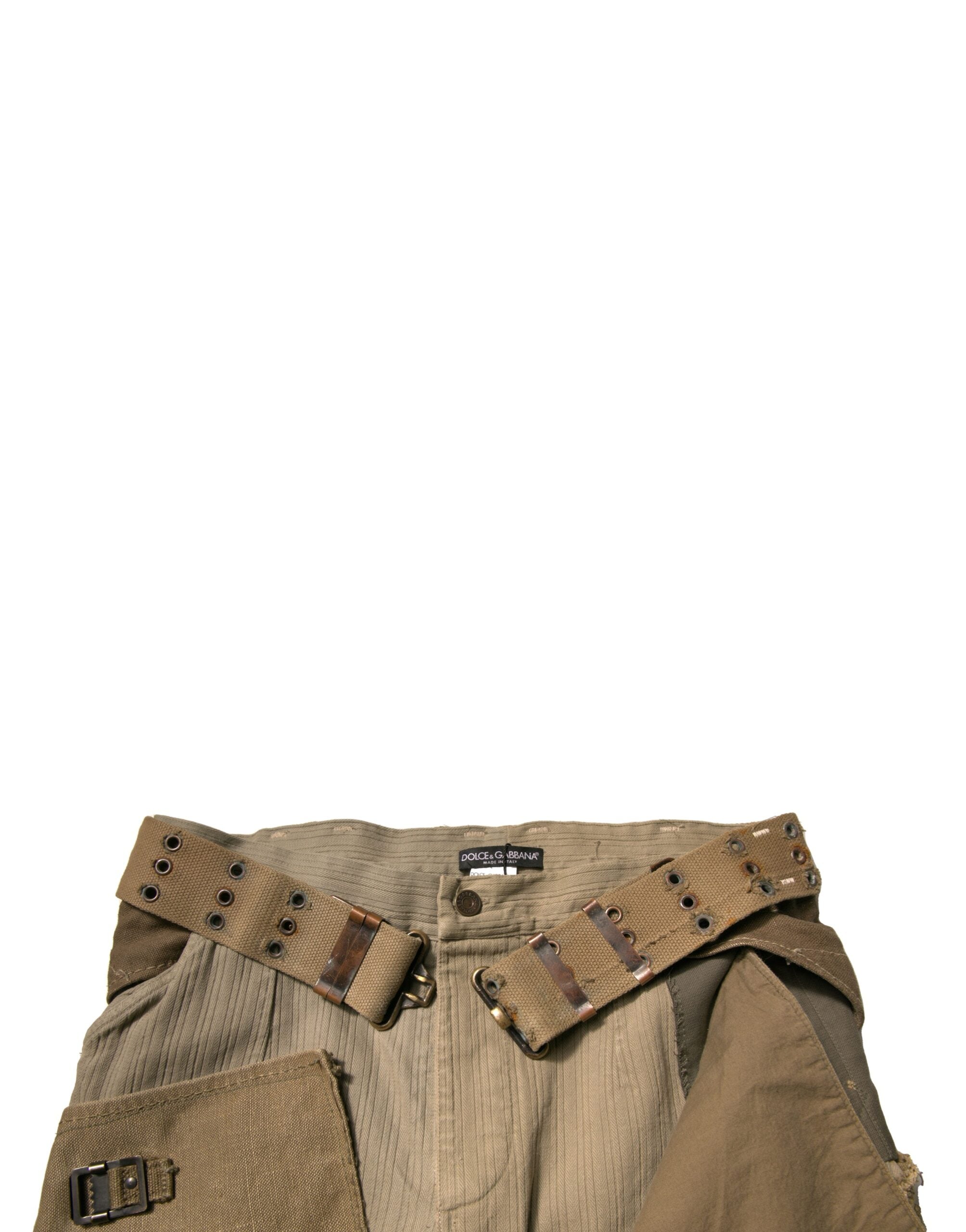 Dolce & Gabbana Multicolor Reconstructed Flight Cargo Men's Pants