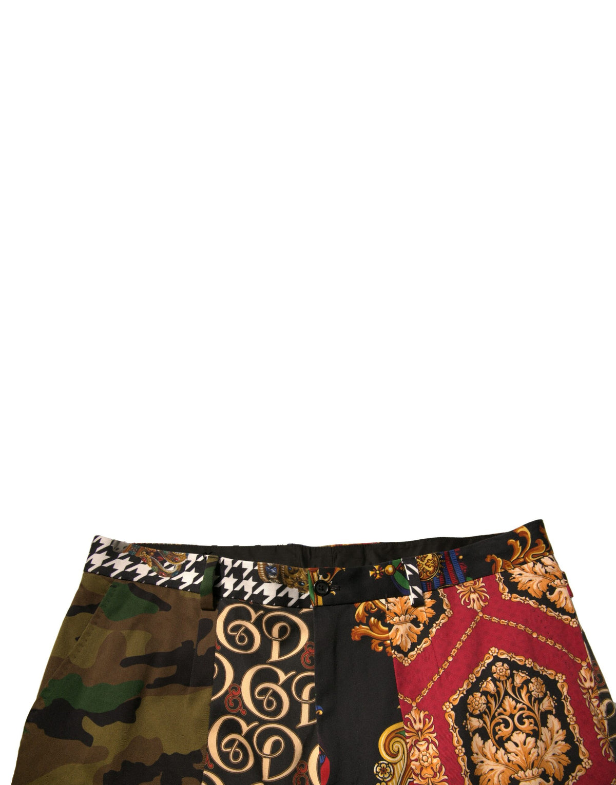 Dolce & Gabbana Multicolor Patchwork Men Dress Men's Pants