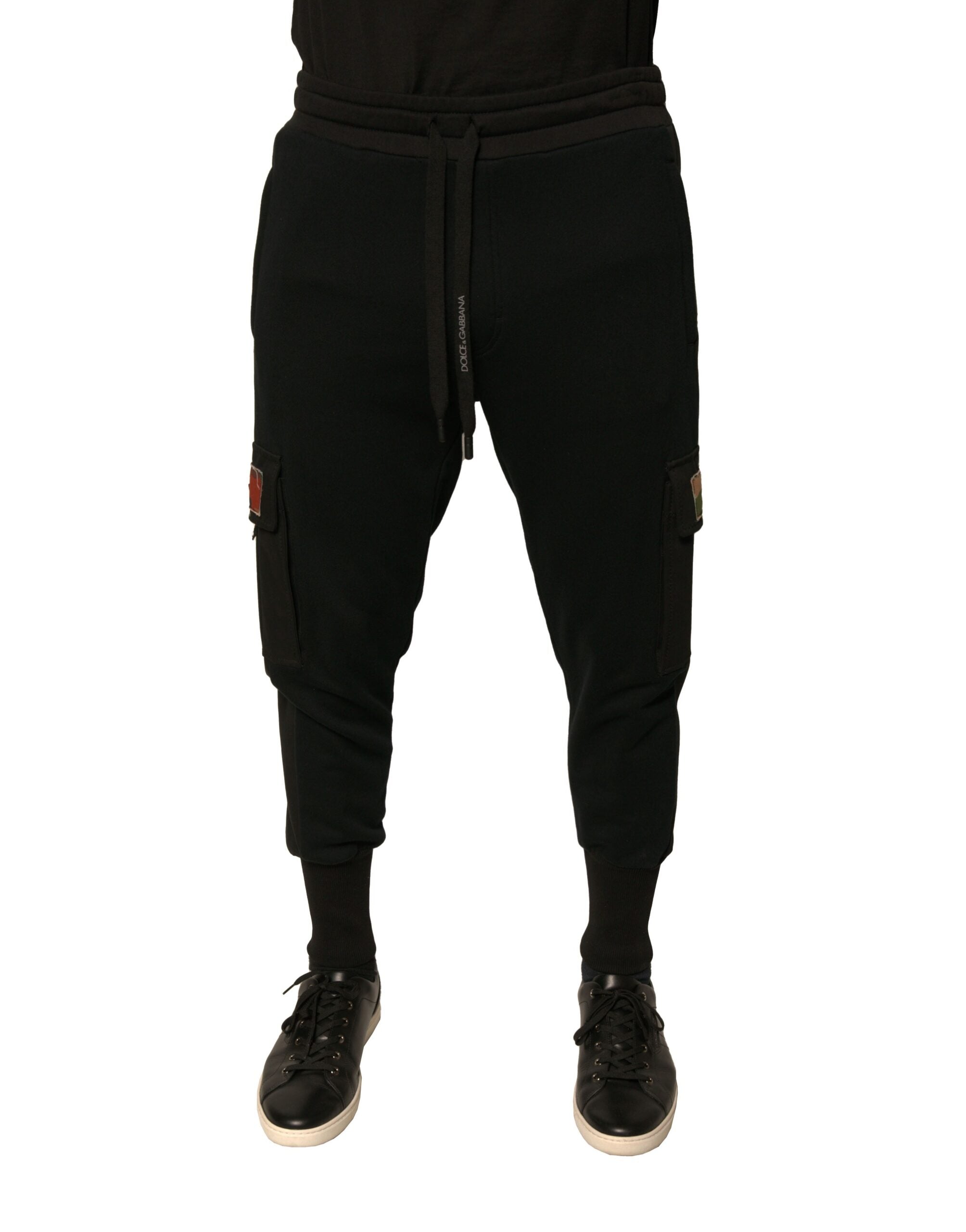 Dolce & Gabbana Black Cotton Jogger Cargo SweatMen's Men's Pants