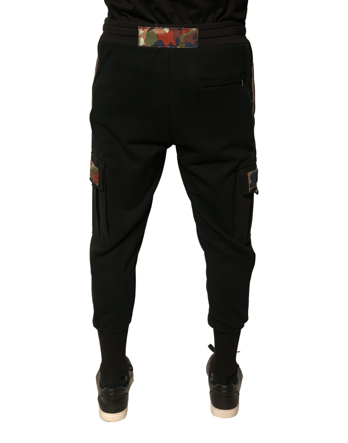 Dolce & Gabbana Black Cotton Jogger Cargo SweatMen's Men's Pants