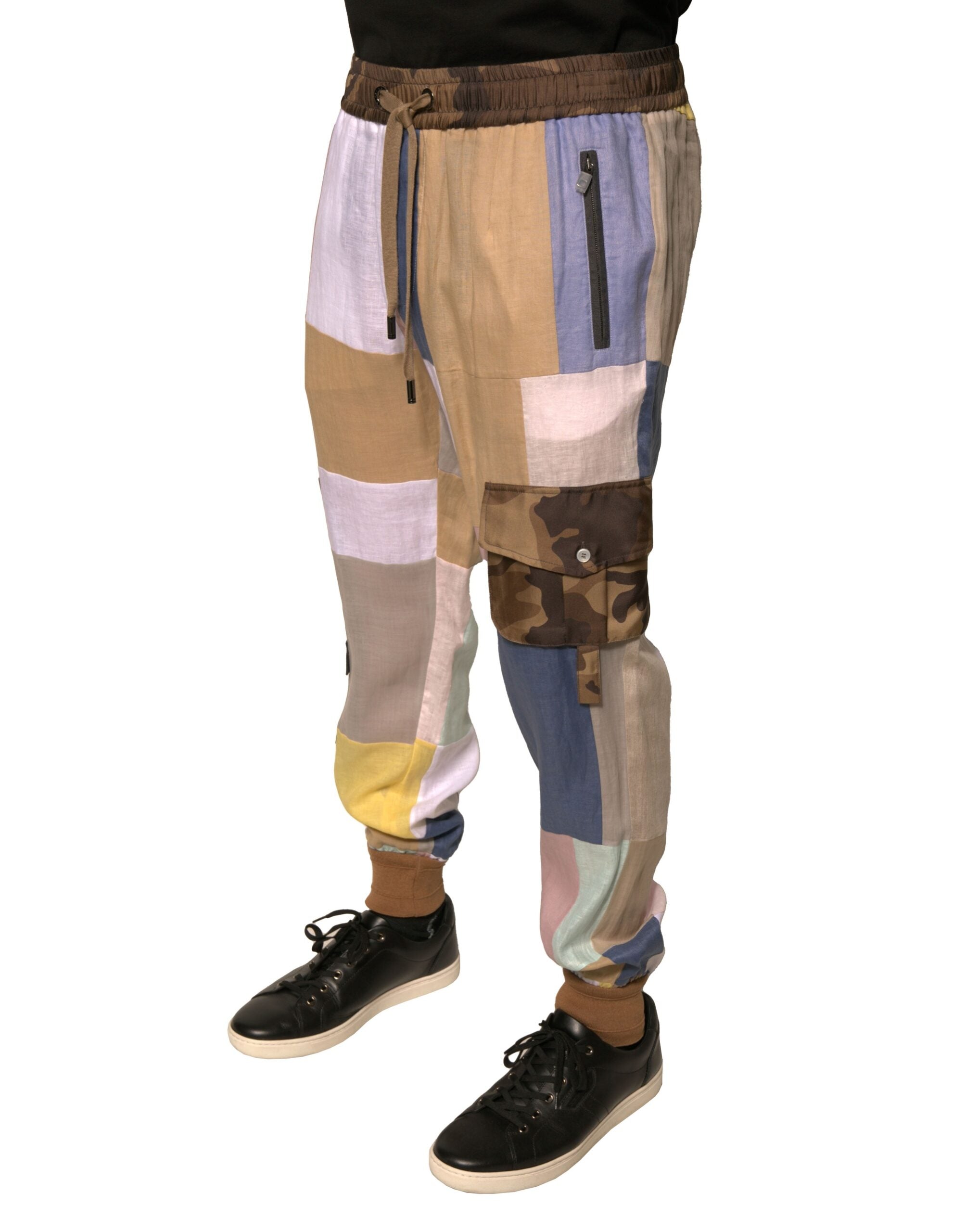 Dolce & Gabbana Multicolor Patchwork Jogger SweatMen's Men's Pants