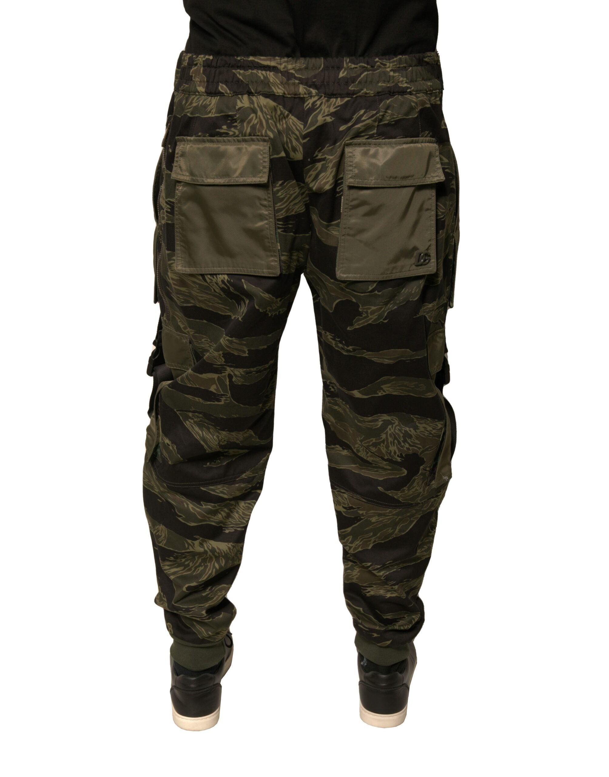 Dolce & Gabbana Green Cotton Jogger Cargo Men's Pants