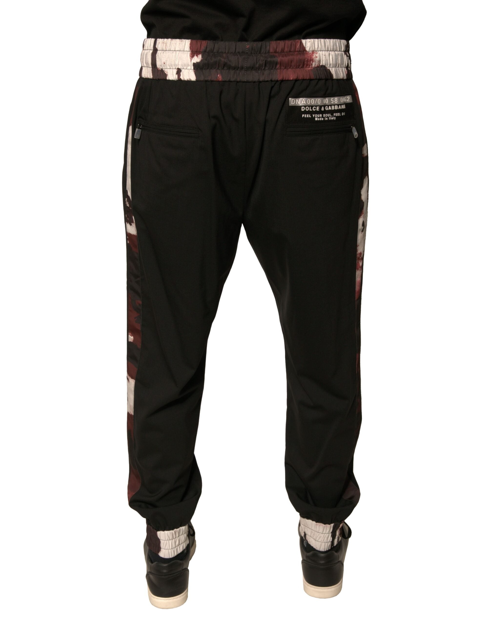 Dolce & Gabbana Black Camouflage Wool Jogger SweatMen's Men's Pants