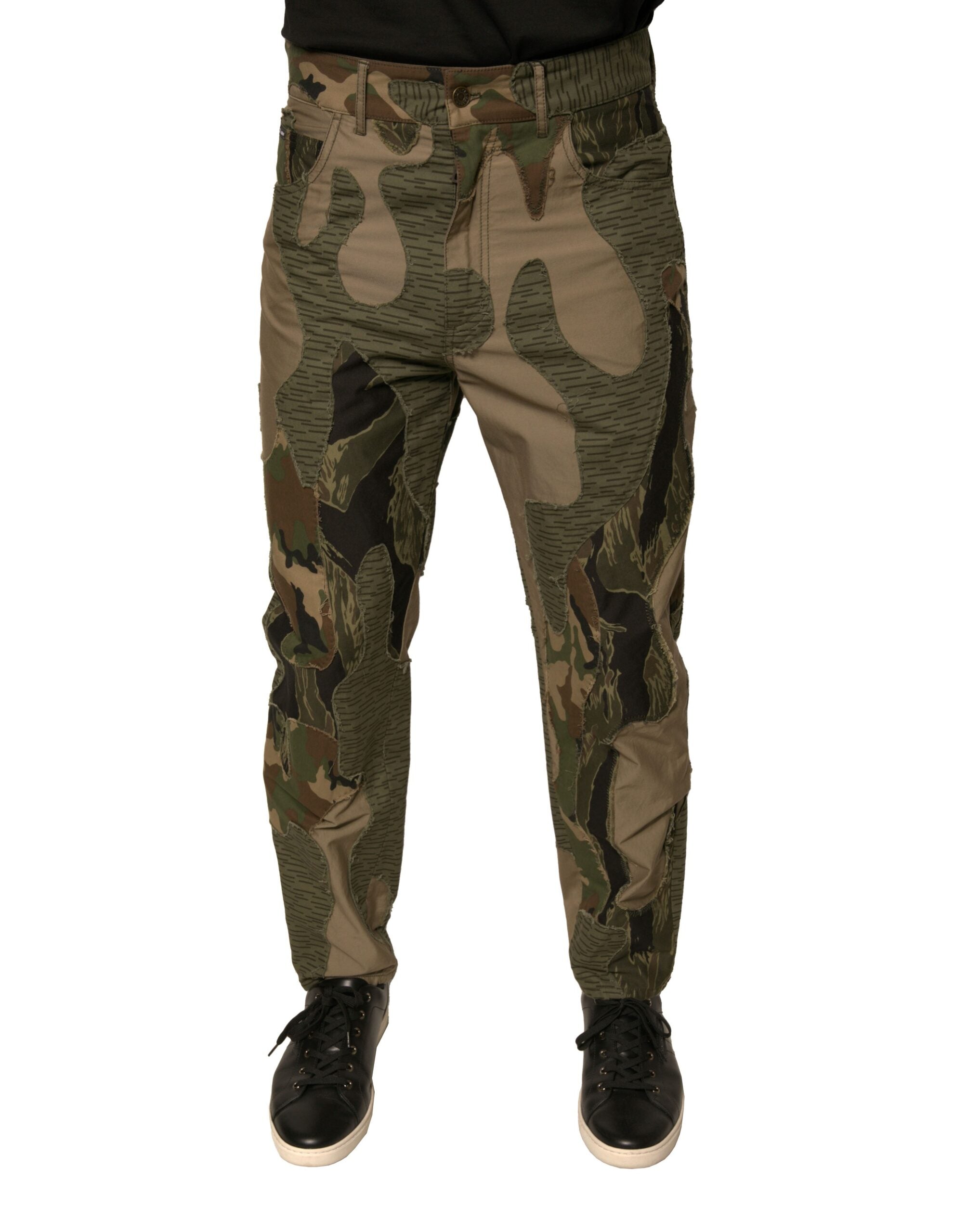 Dolce & Gabbana Multicolor Camouflage Cotton Men's Pants