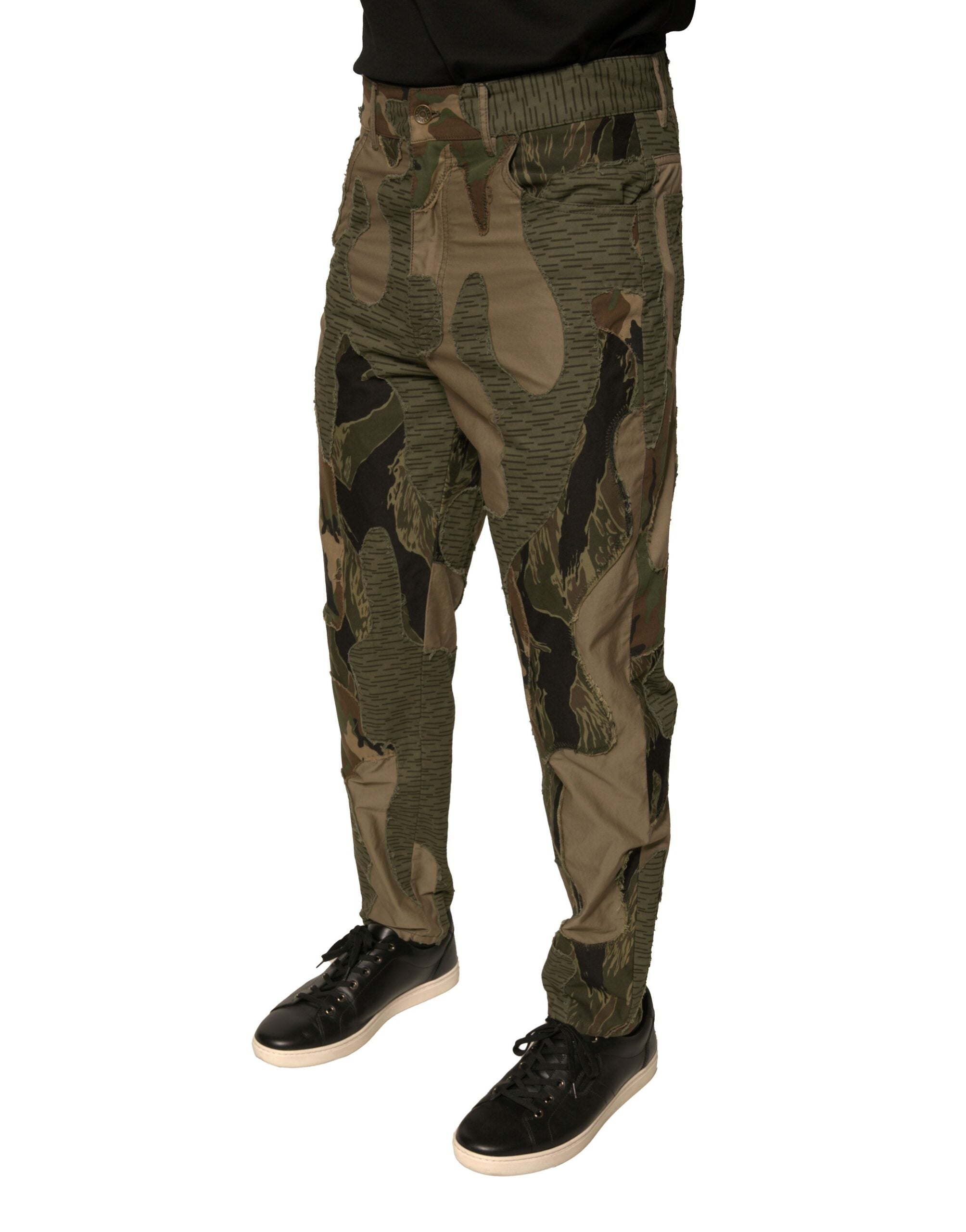 Dolce & Gabbana Multicolor Camouflage Cotton Men's Pants
