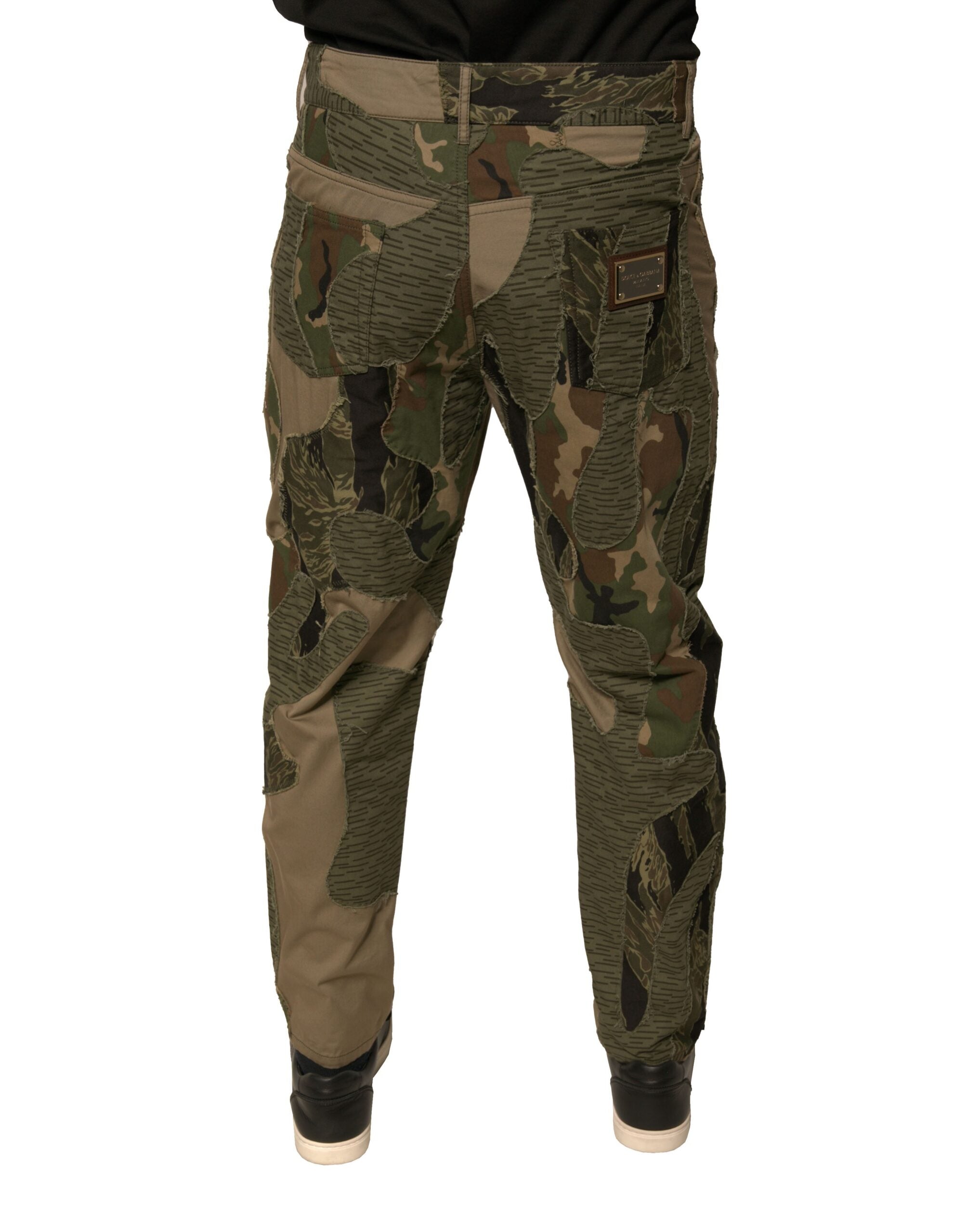 Dolce & Gabbana Multicolor Camouflage Cotton Men's Pants
