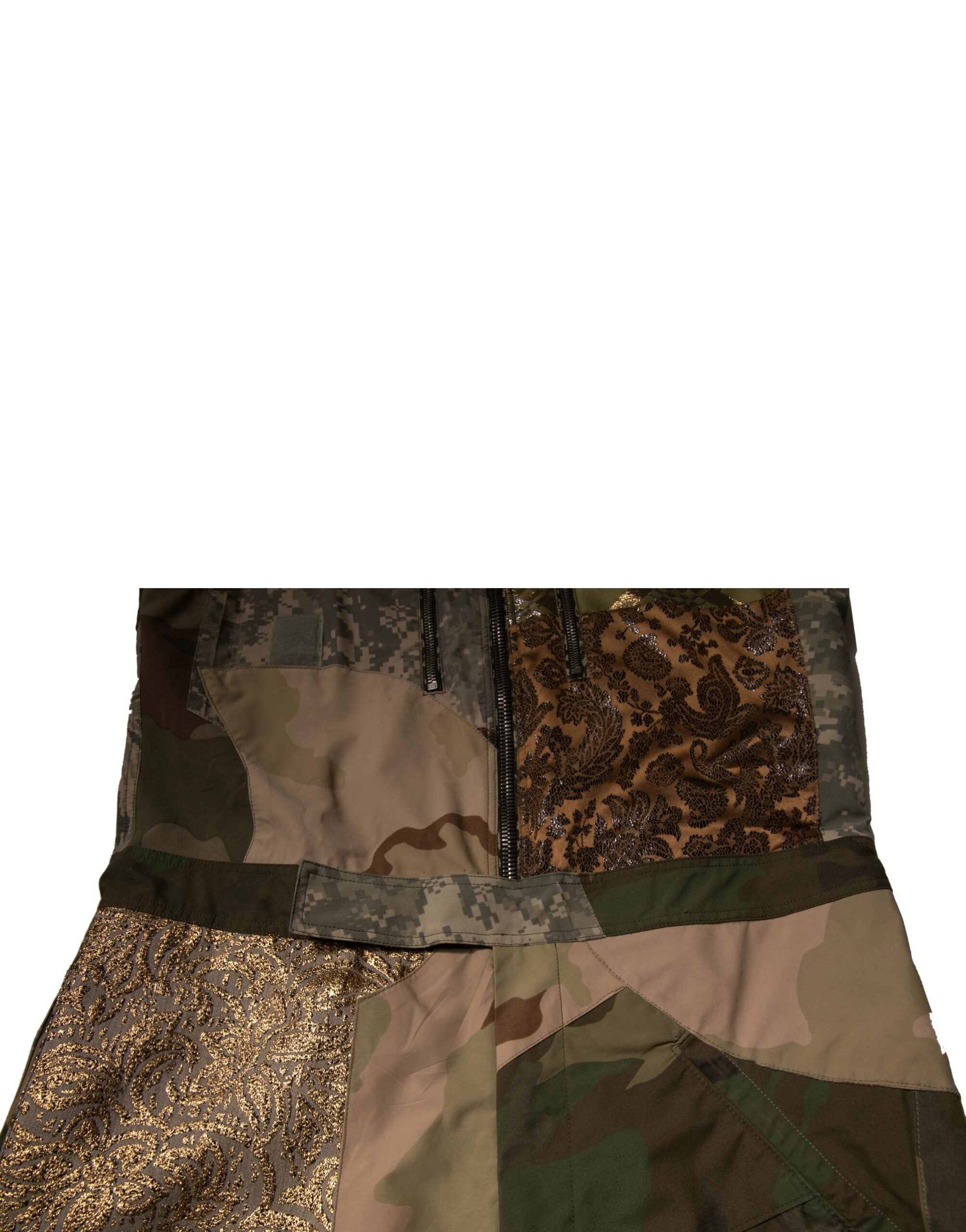 Dolce & Gabbana Multicolor Patchwork Camouflage Overall Men's Pants