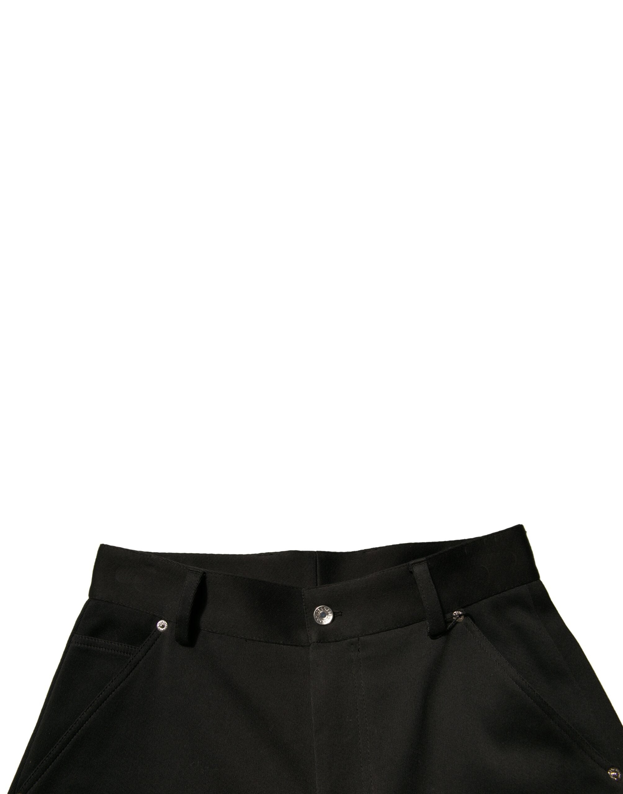 Dolce & Gabbana Black Cotton Mid Waist Cropped Men's Pants