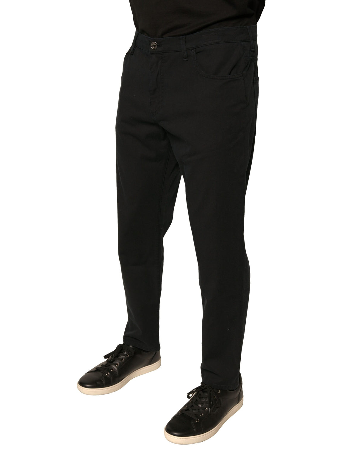 Dolce & Gabbana Black Logo Cotton Stretch Skinny Denim Men's Jeans (Pre-Owned)