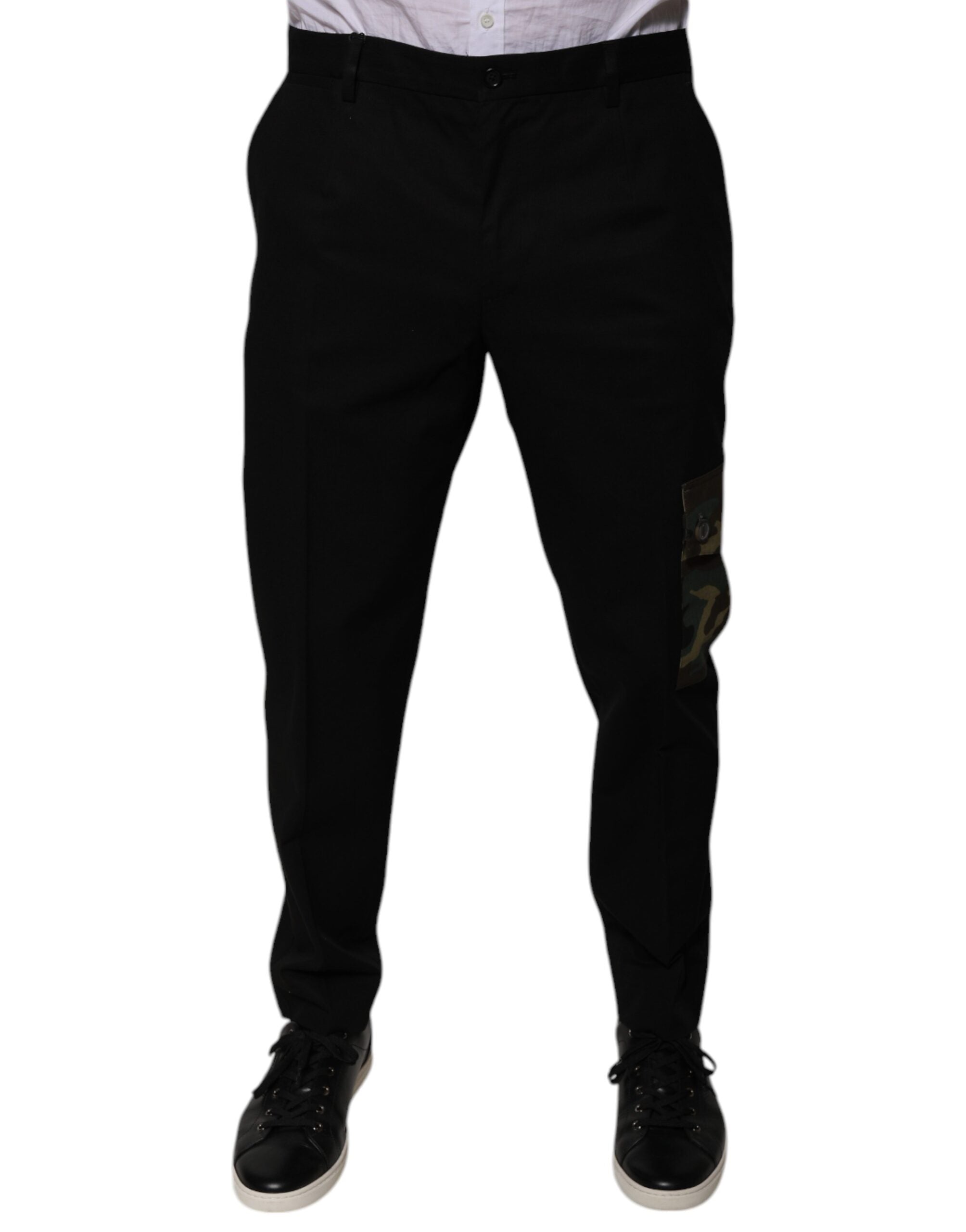 Dolce & Gabbana Black Cotton Men Cargo Casual Men's Pants