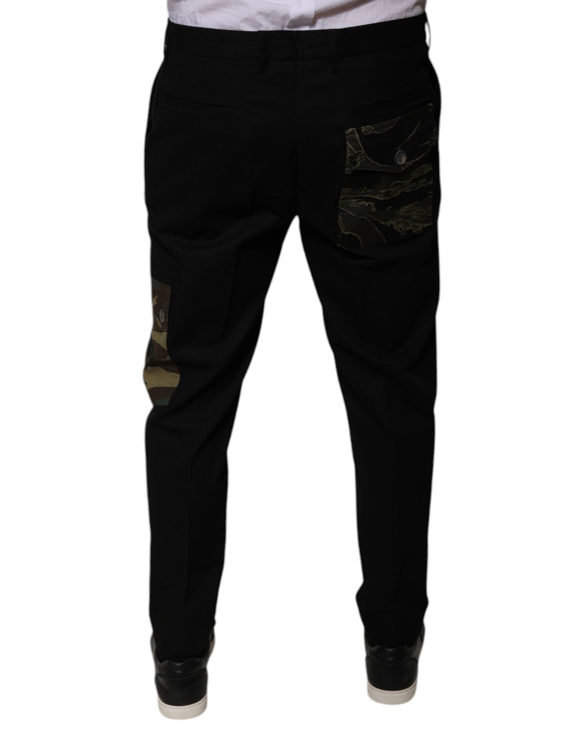 Dolce & Gabbana Black Cotton Men Cargo Casual Men's Pants