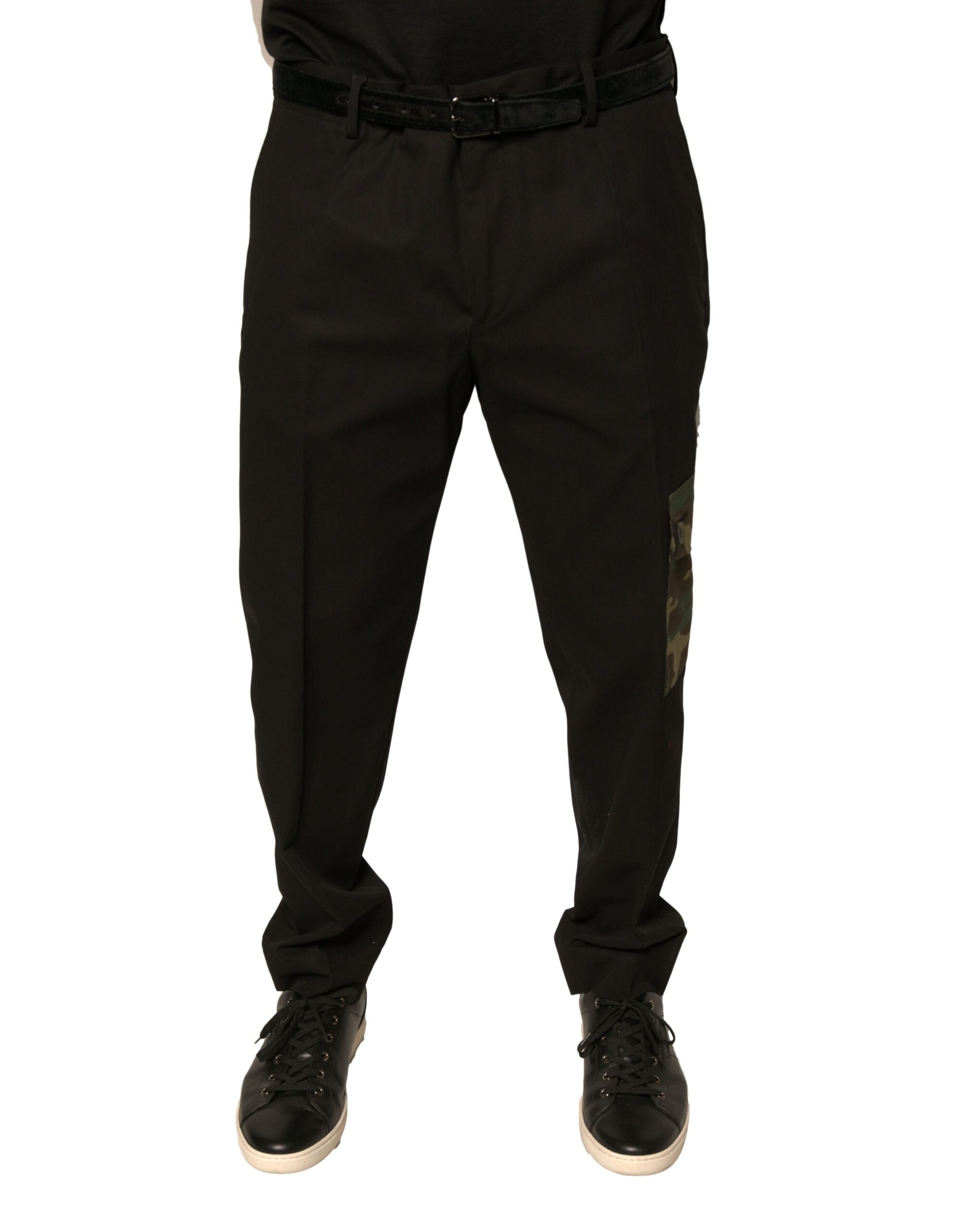 Dolce & Gabbana Black Cotton Men Cargo Casual Men's Pants