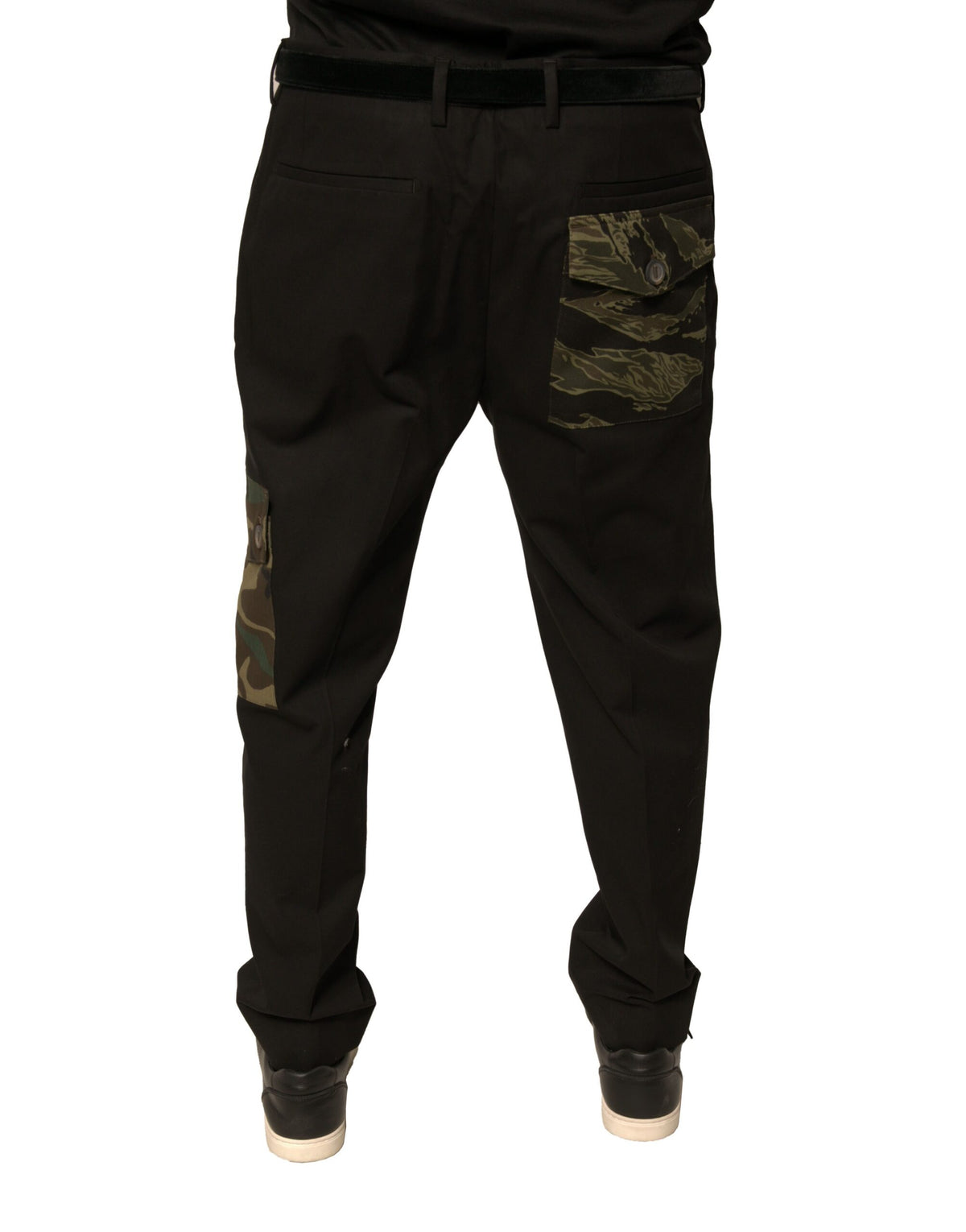 Dolce & Gabbana Black Cotton Men Cargo Casual Men's Pants