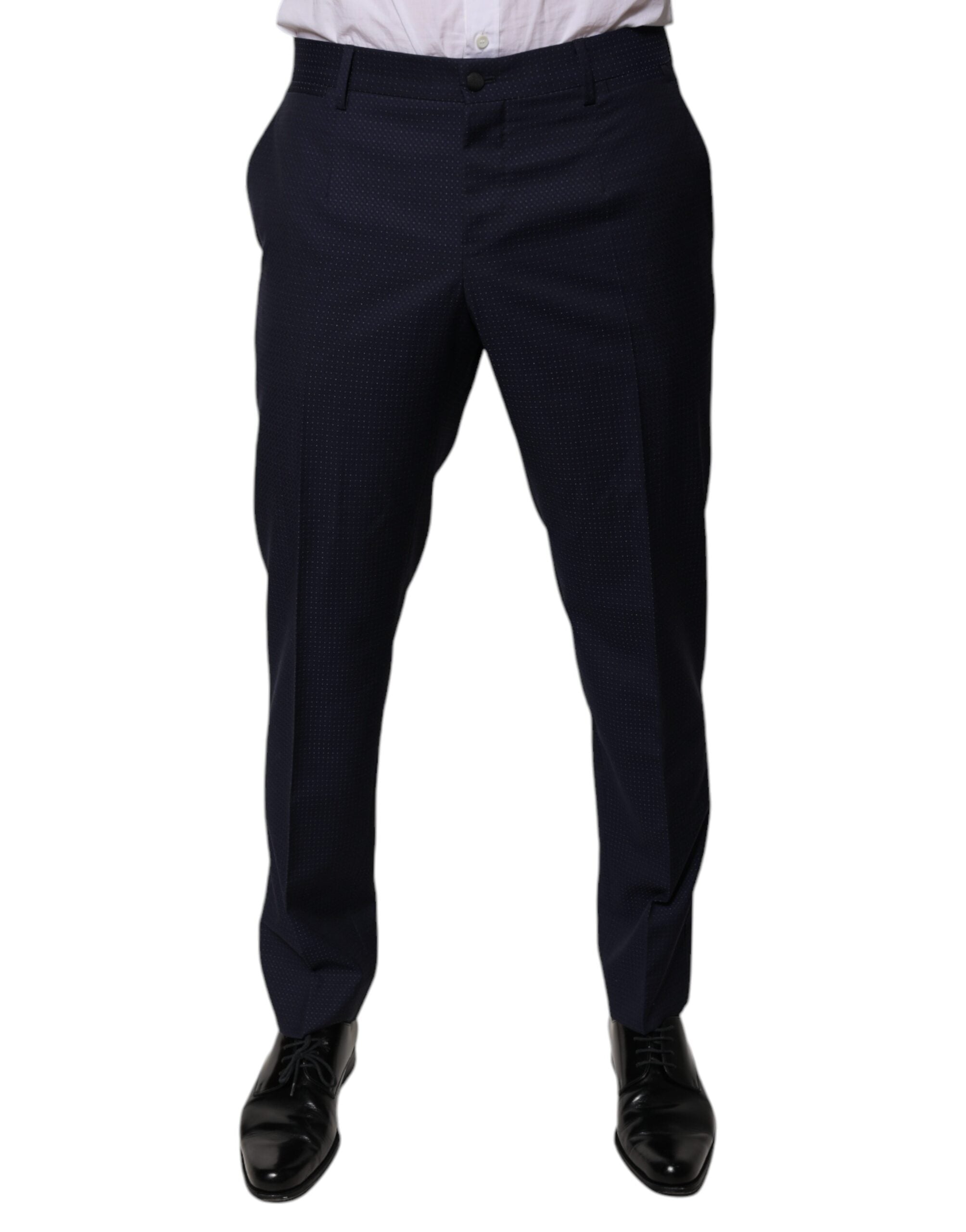 Dolce & Gabbana Dark Blue Cotton Men Dress Men's Pants