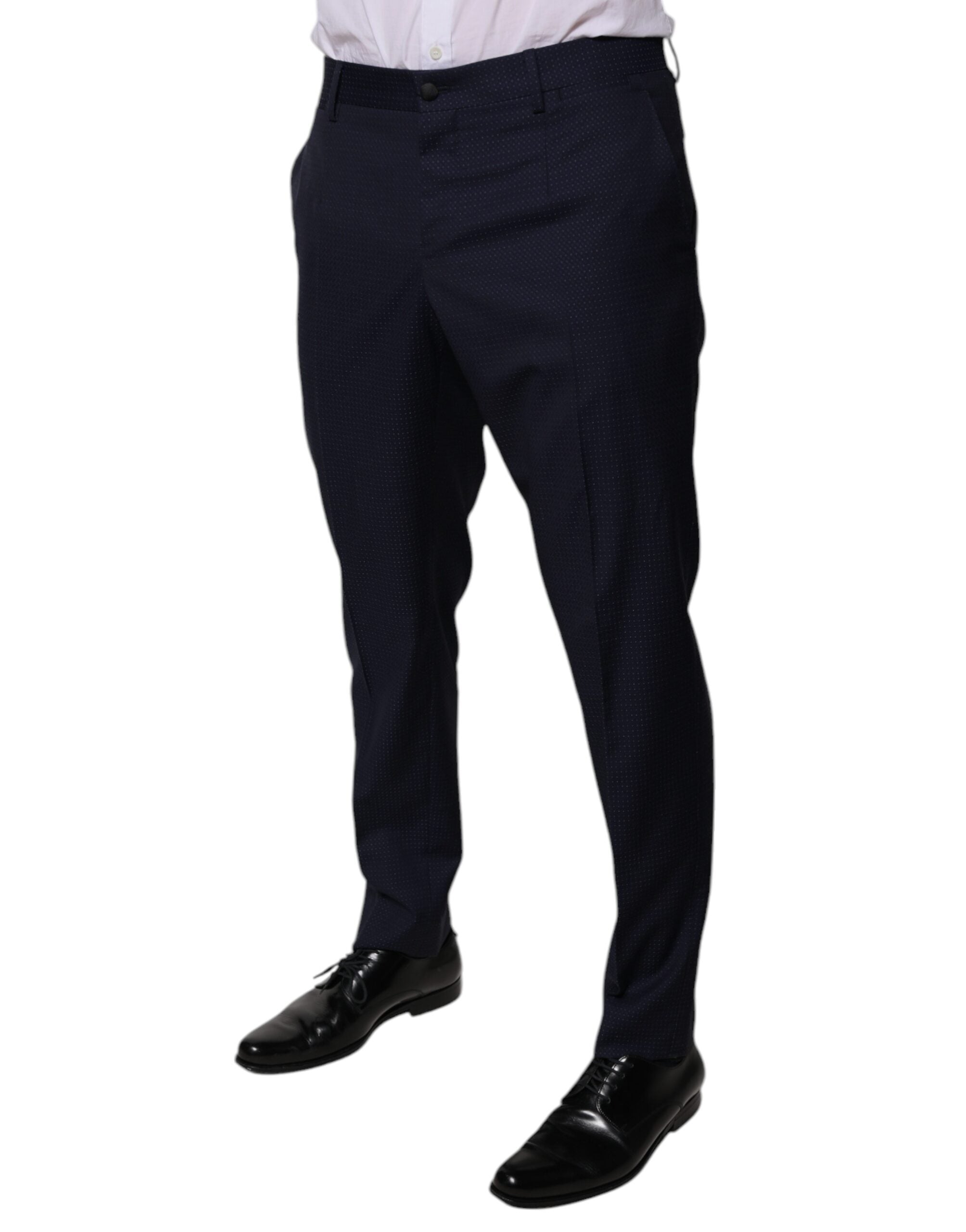 Dolce & Gabbana Dark Blue Cotton Men Dress Men's Pants