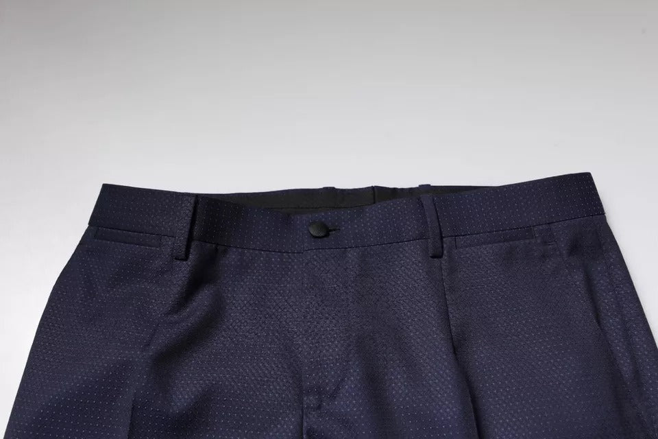 Dolce & Gabbana Dark Blue Cotton Men Dress Men's Pants