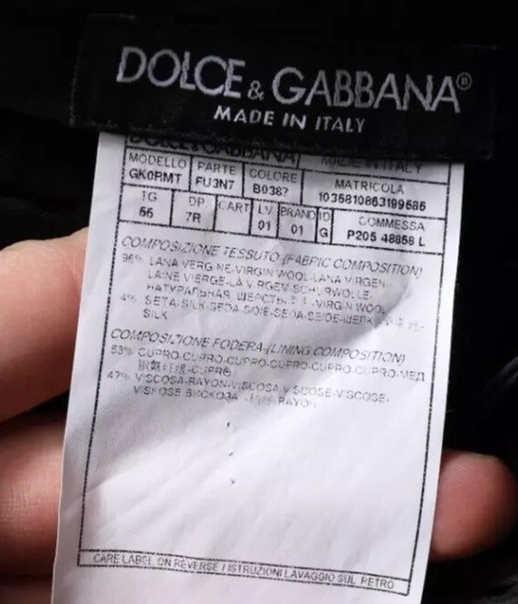 Dolce & Gabbana Dark Blue Tapered Formal Dress Men's Pants (Pre-Owned)