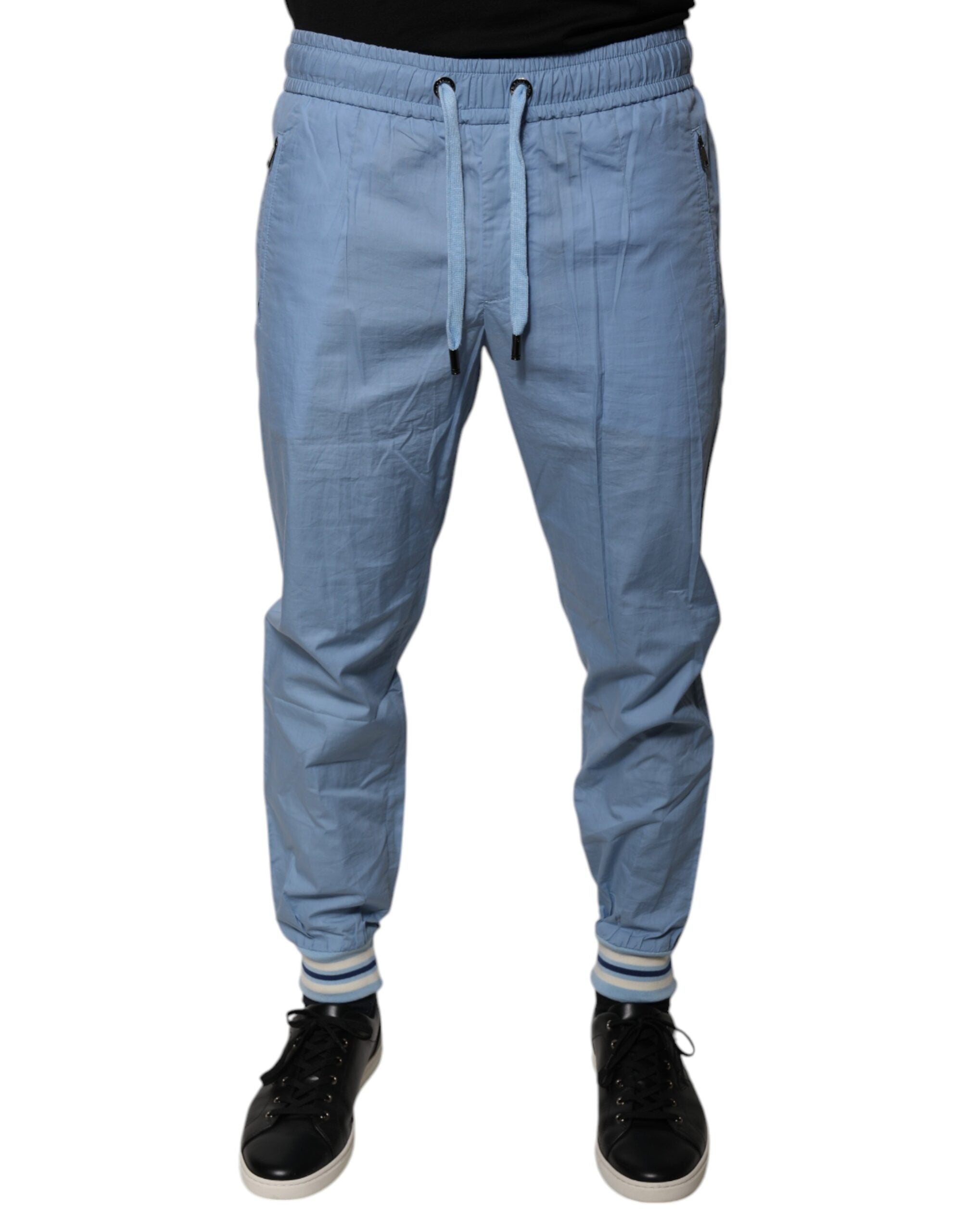 Dolce & Gabbana Blue Cotton Jogger SweatMen's Men's Pants