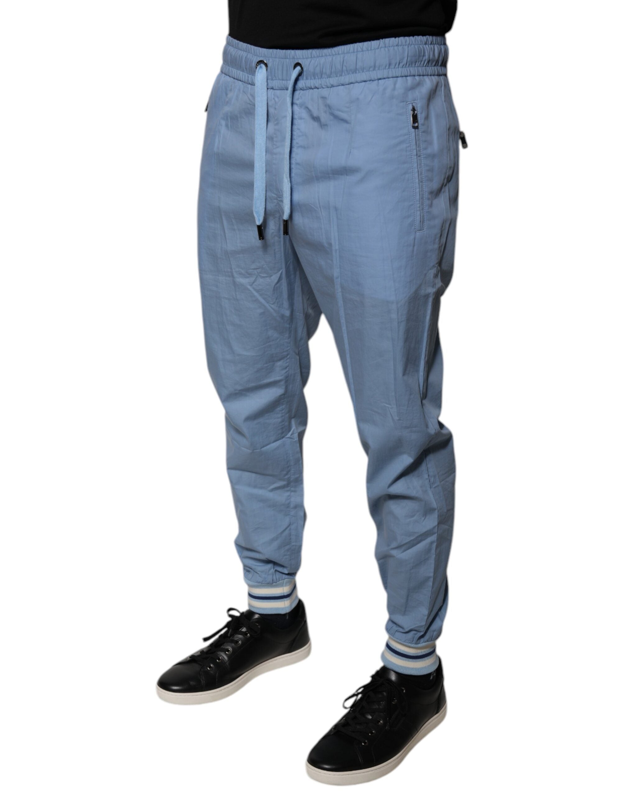 Dolce & Gabbana Blue Cotton Jogger SweatMen's Men's Pants