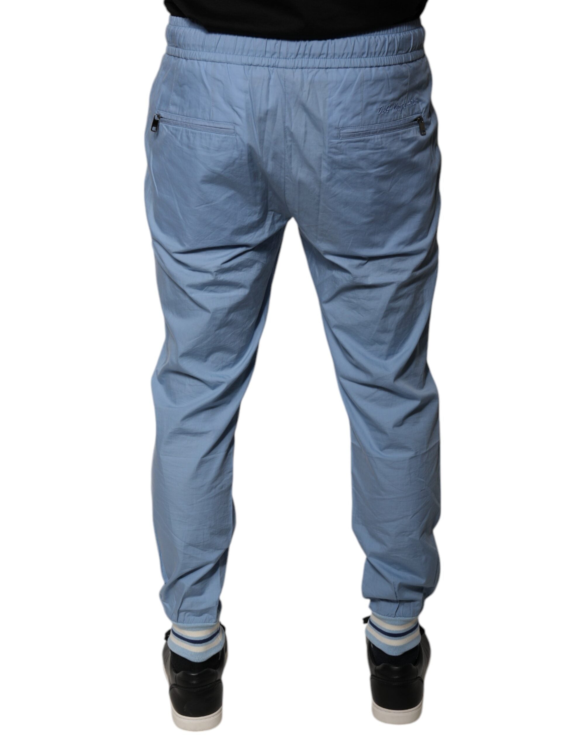 Dolce & Gabbana Blue Cotton Jogger SweatMen's Men's Pants