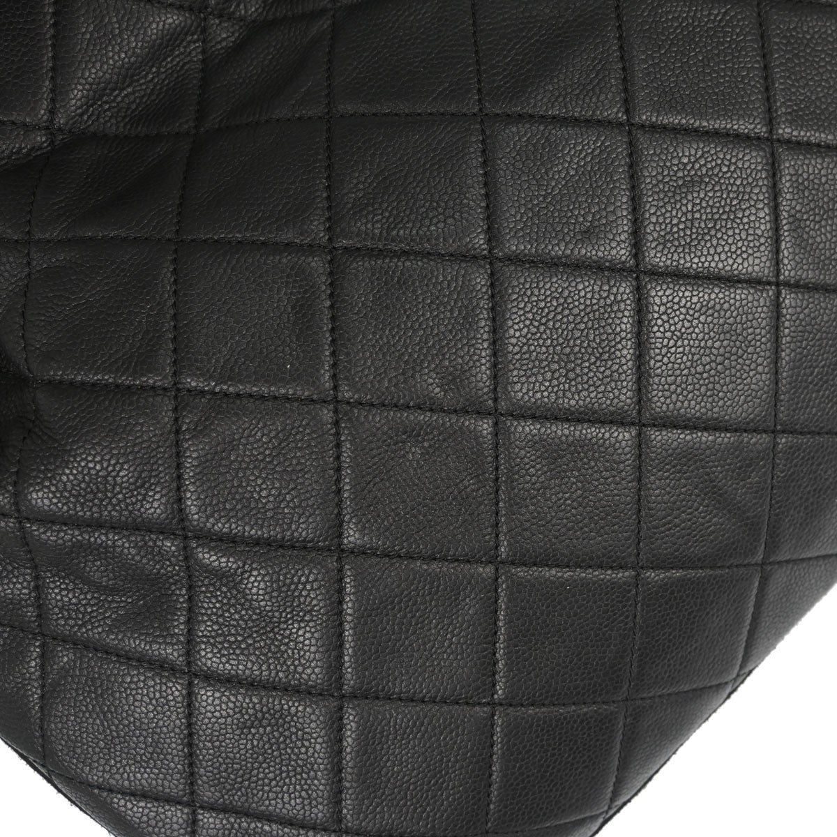 Chanel Timeless Cc Expandable Quilted Caviar Black Leather Tote Bag Bag (Pre-Owned)