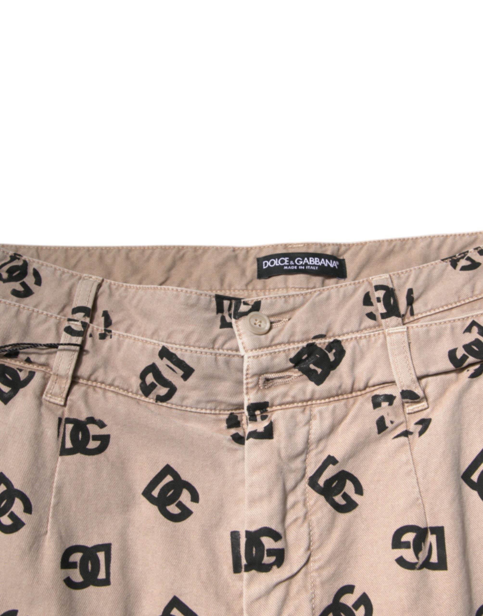 Dolce & Gabbana Beige Logo Cotton Skinny Denim Men's Jeans