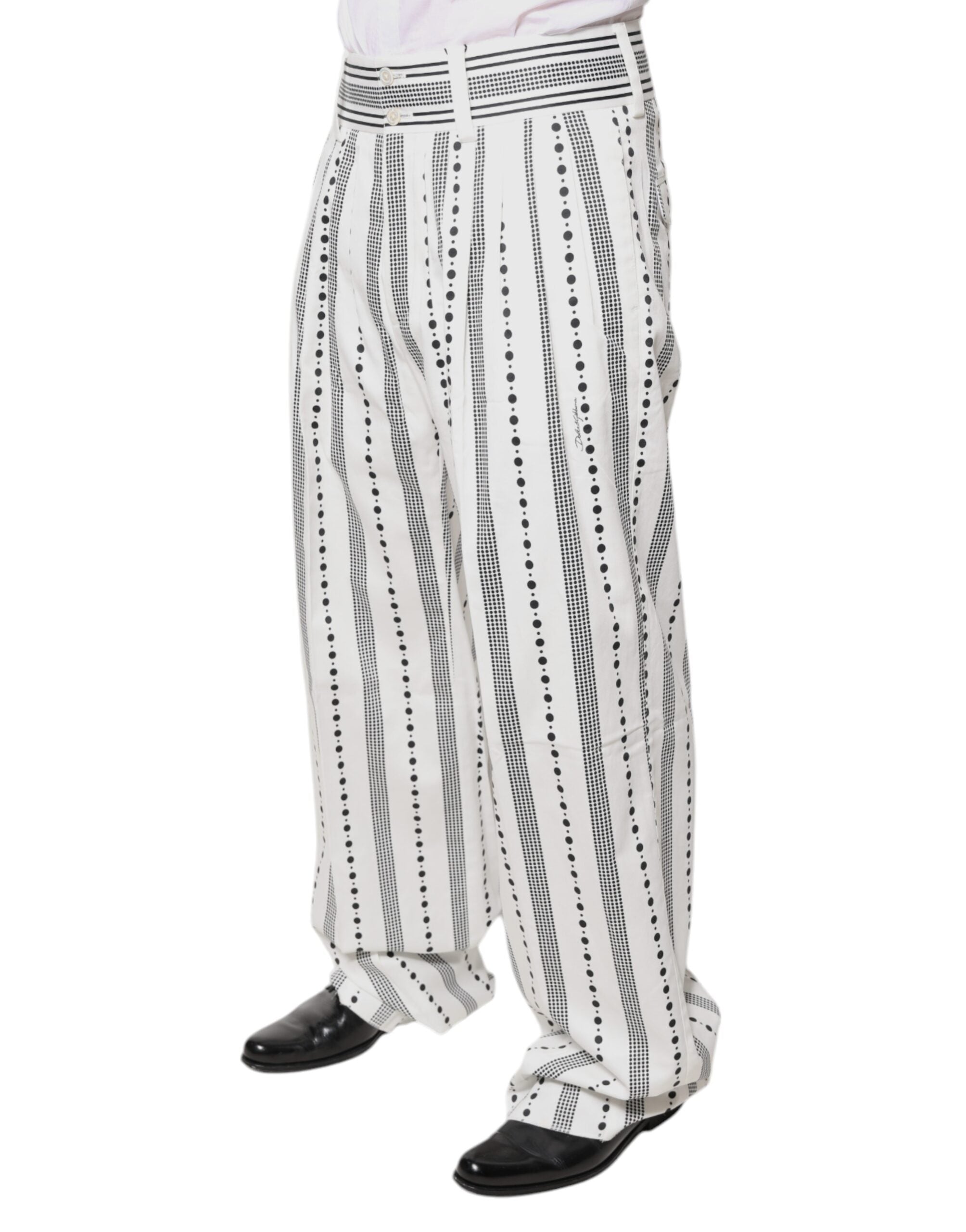 Dolce & Gabbana White Straight Formal Dress Men's Pants