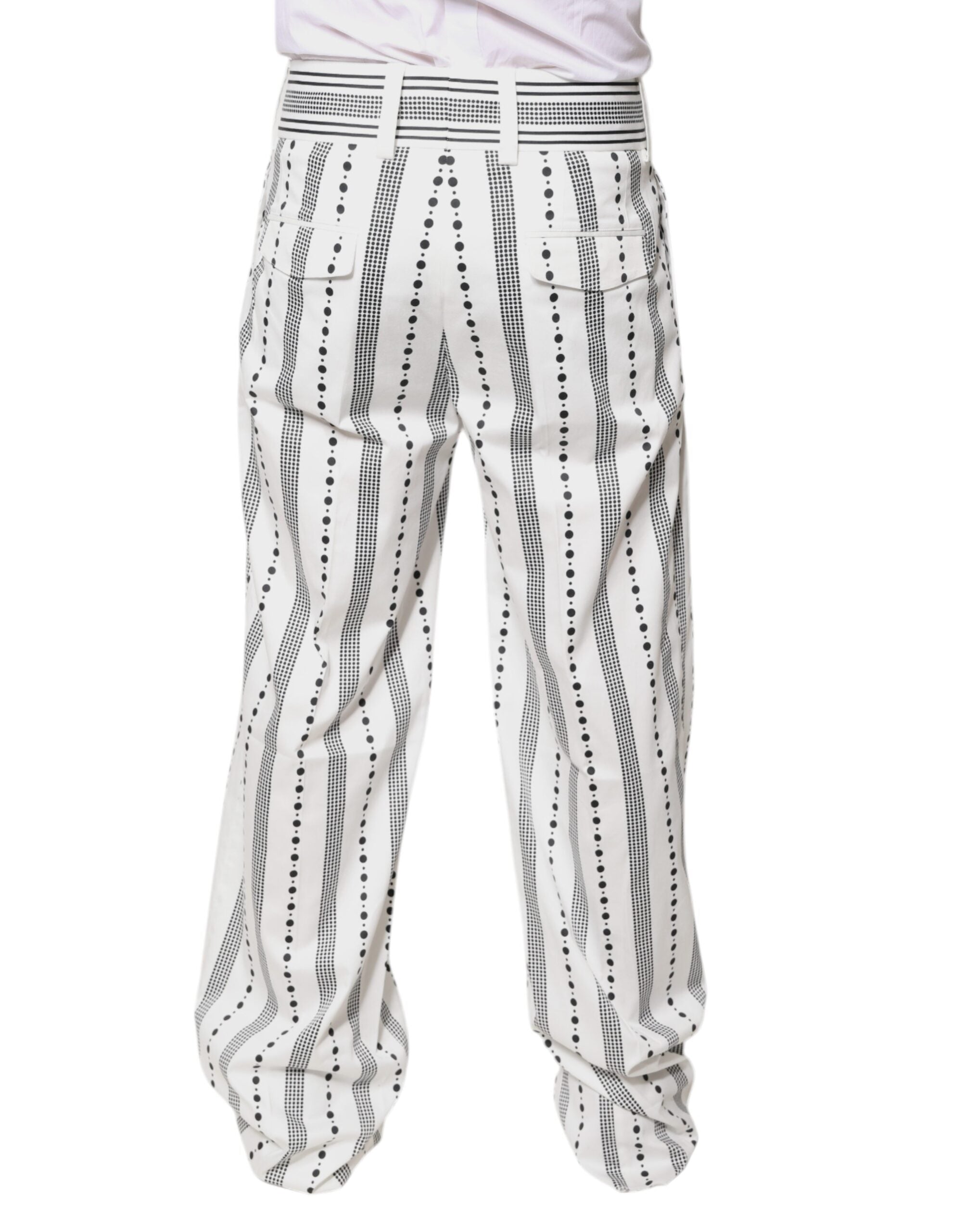 Dolce & Gabbana White Straight Formal Dress Men's Pants