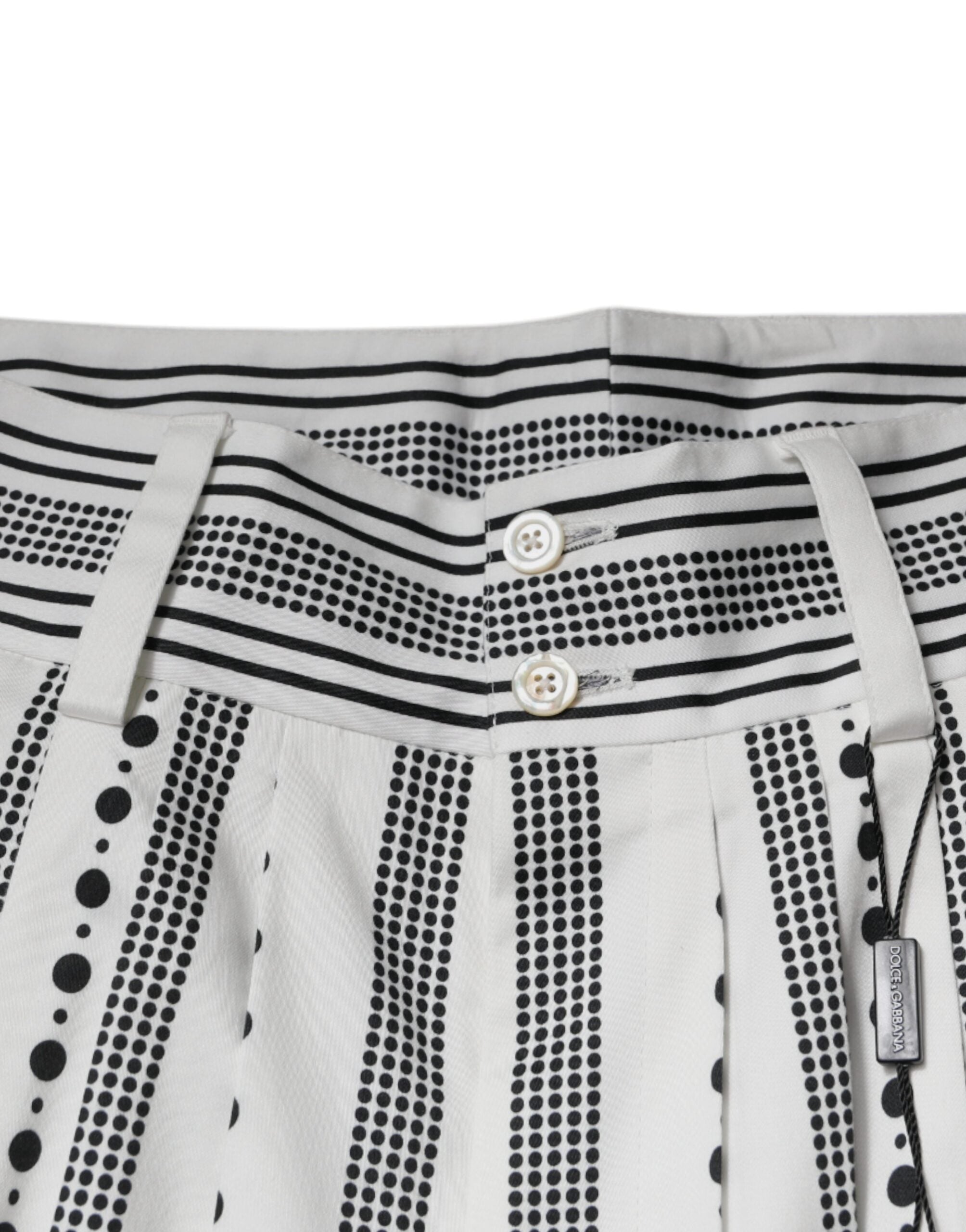 Dolce & Gabbana White Straight Formal Dress Men's Pants