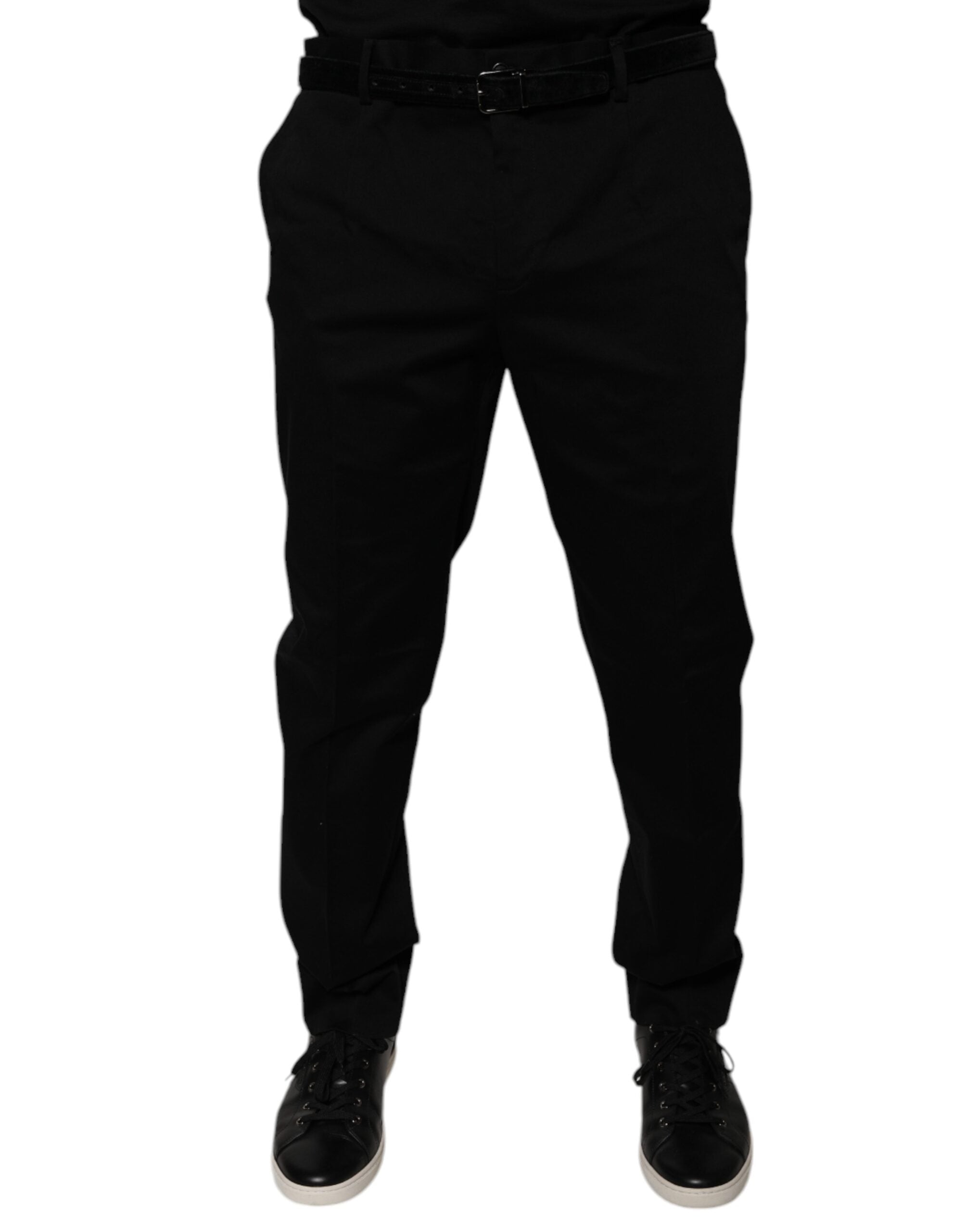 Dolce & Gabbana Black Tapered Formal Dress Men's Pants (Pre-Owned)