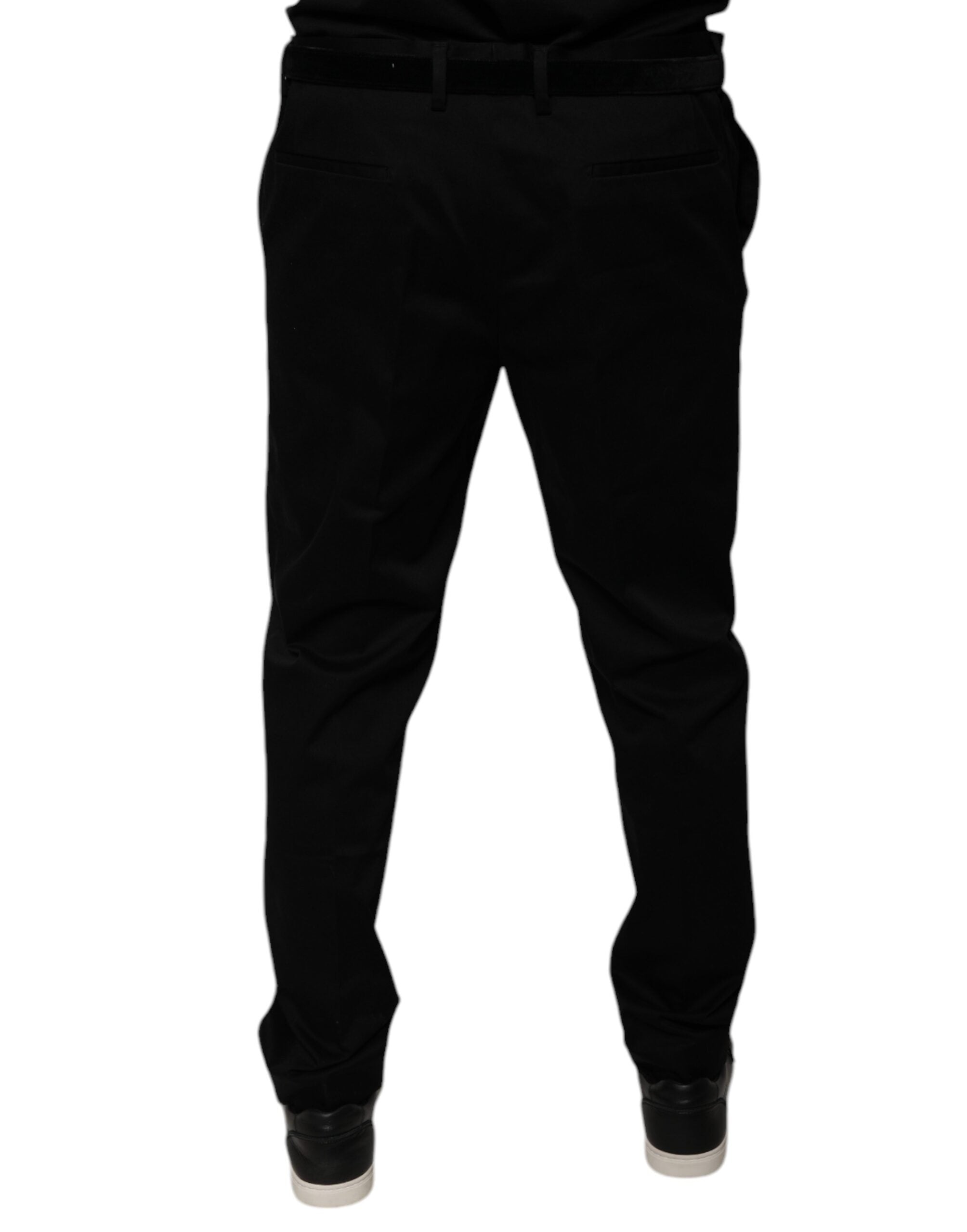 Dolce & Gabbana Black Tapered Formal Dress Men's Pants (Pre-Owned)